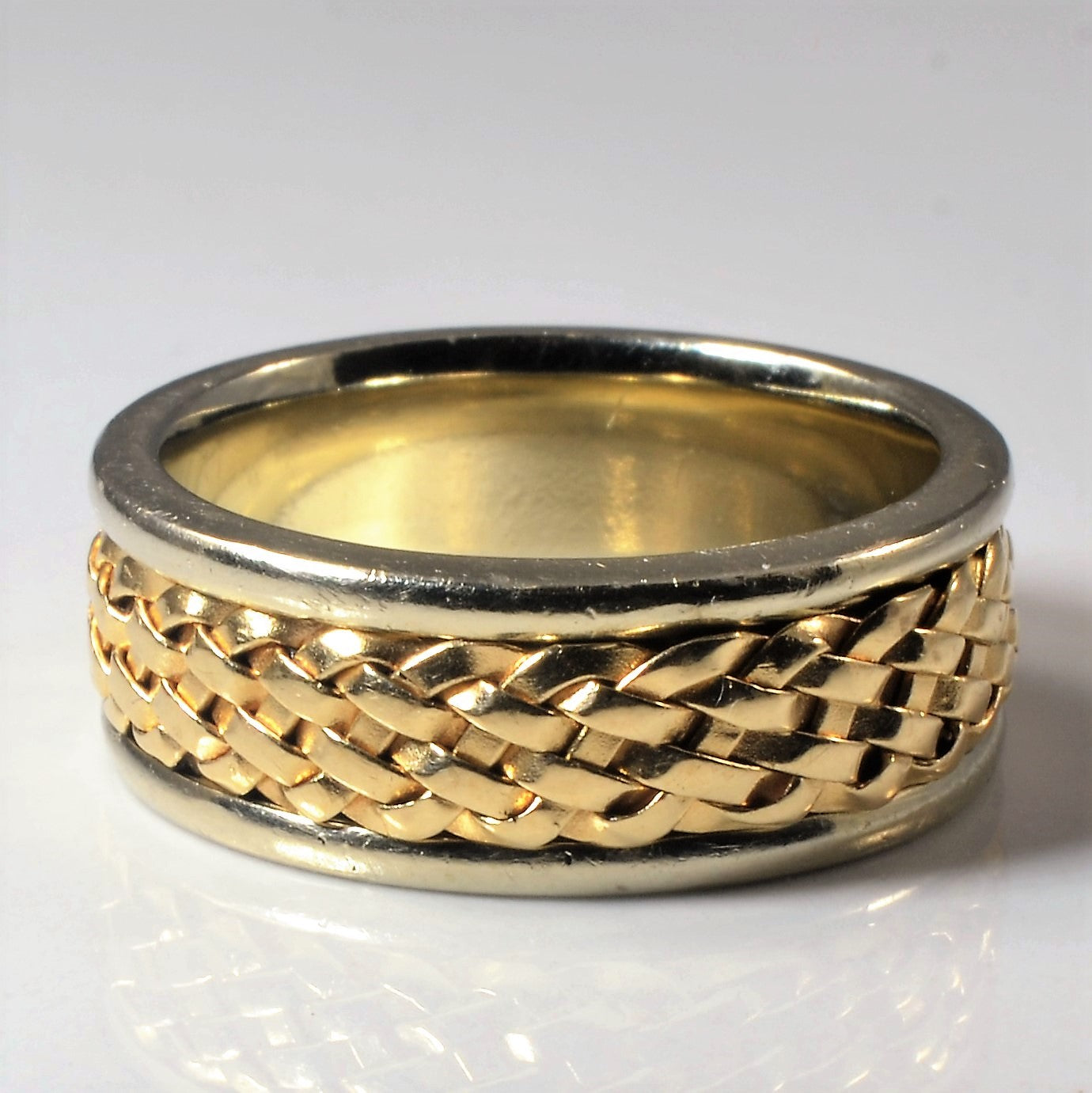 Woven Two Tone Gold Band | SZ 8.5 |