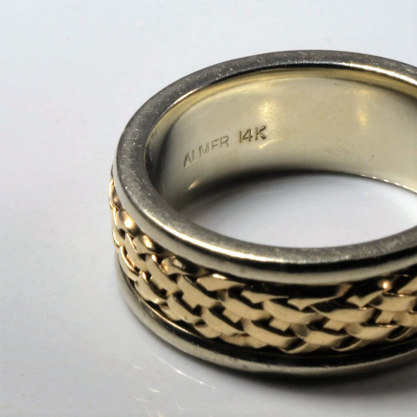 Woven Two Tone Gold Band | SZ 8.5 |