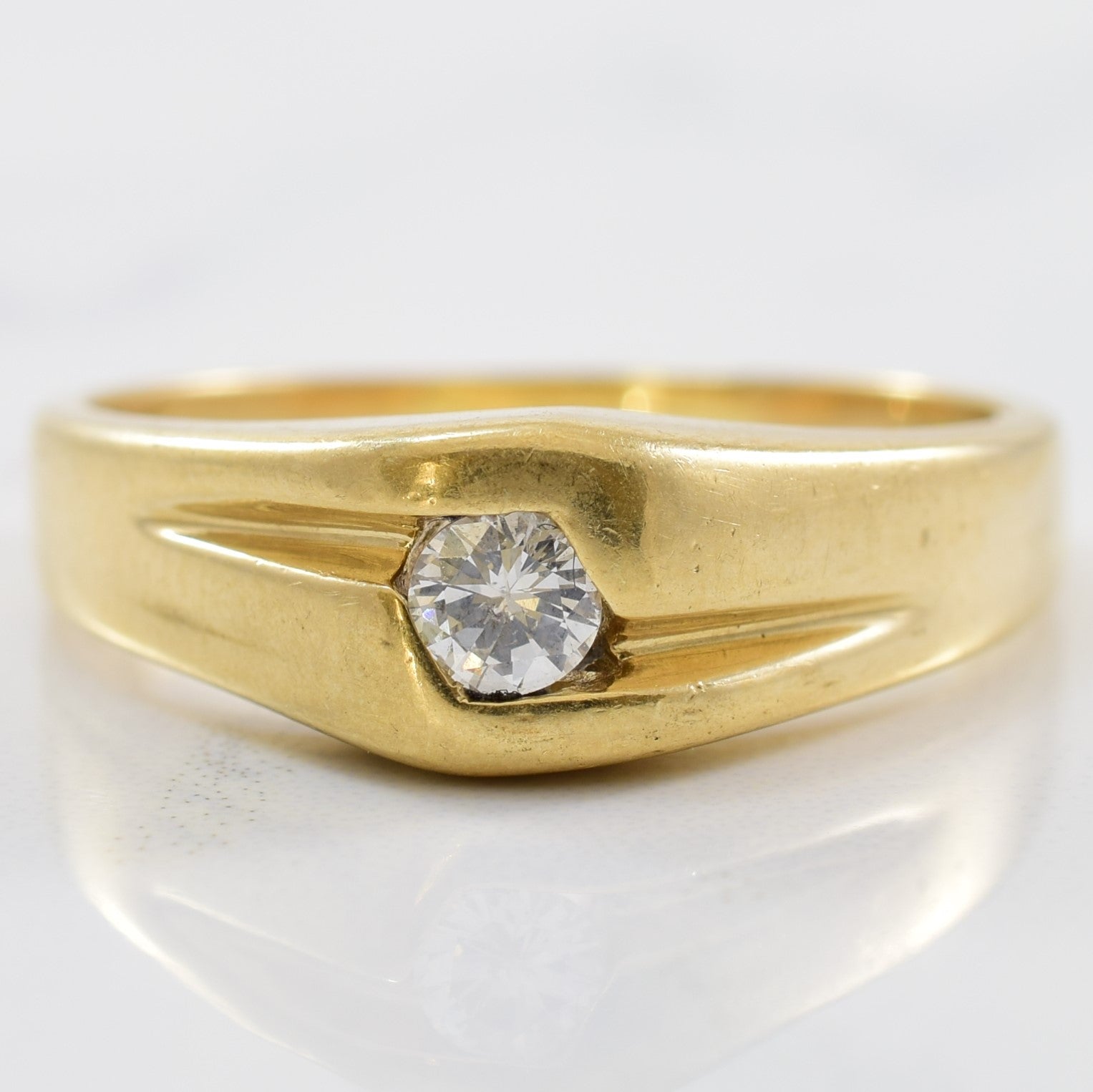 Offset Channel Diamond Ring | 0.15ct | SZ 8.5 |