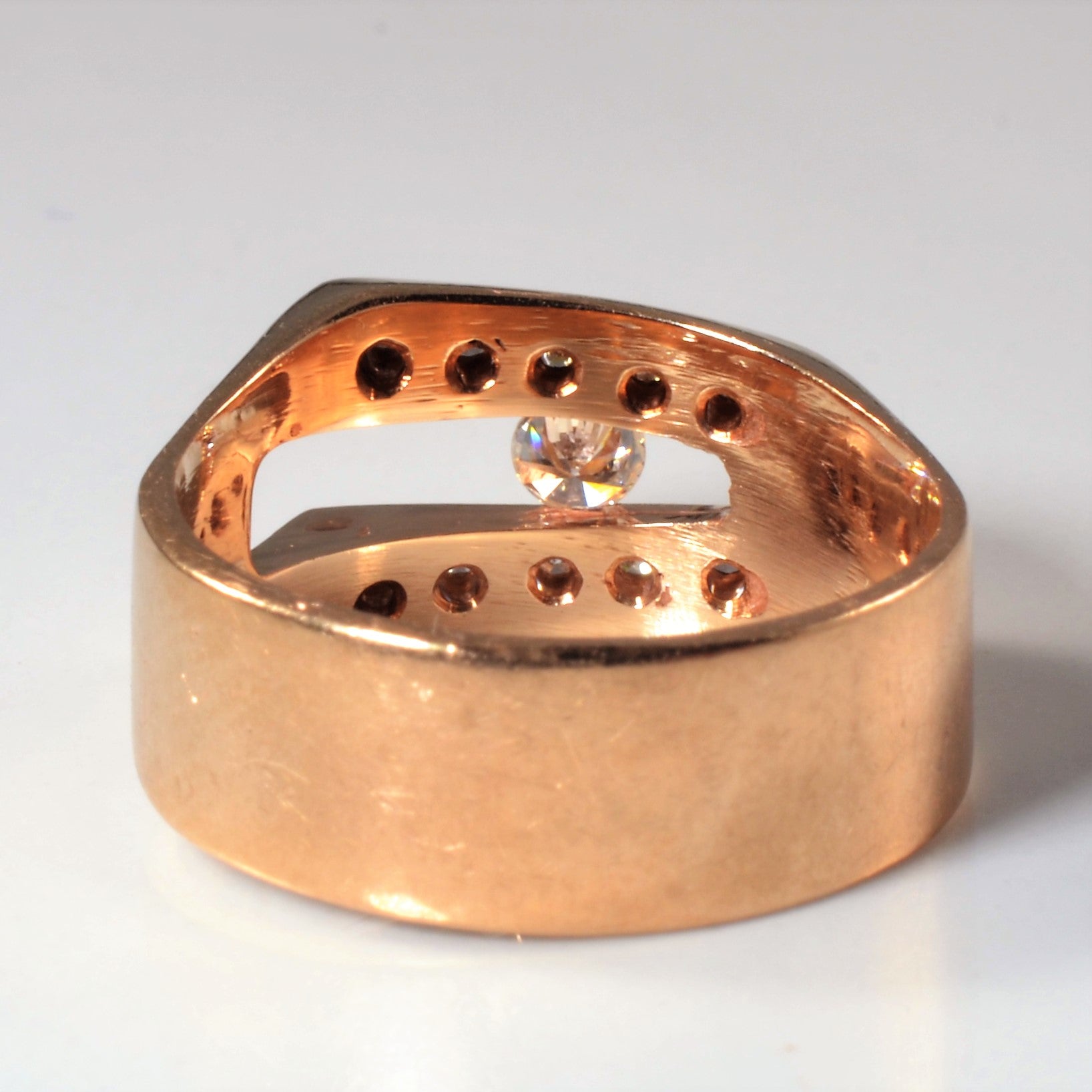 Slanted Channel Diamond Ring | 0.32ctw | SZ 7.5 |