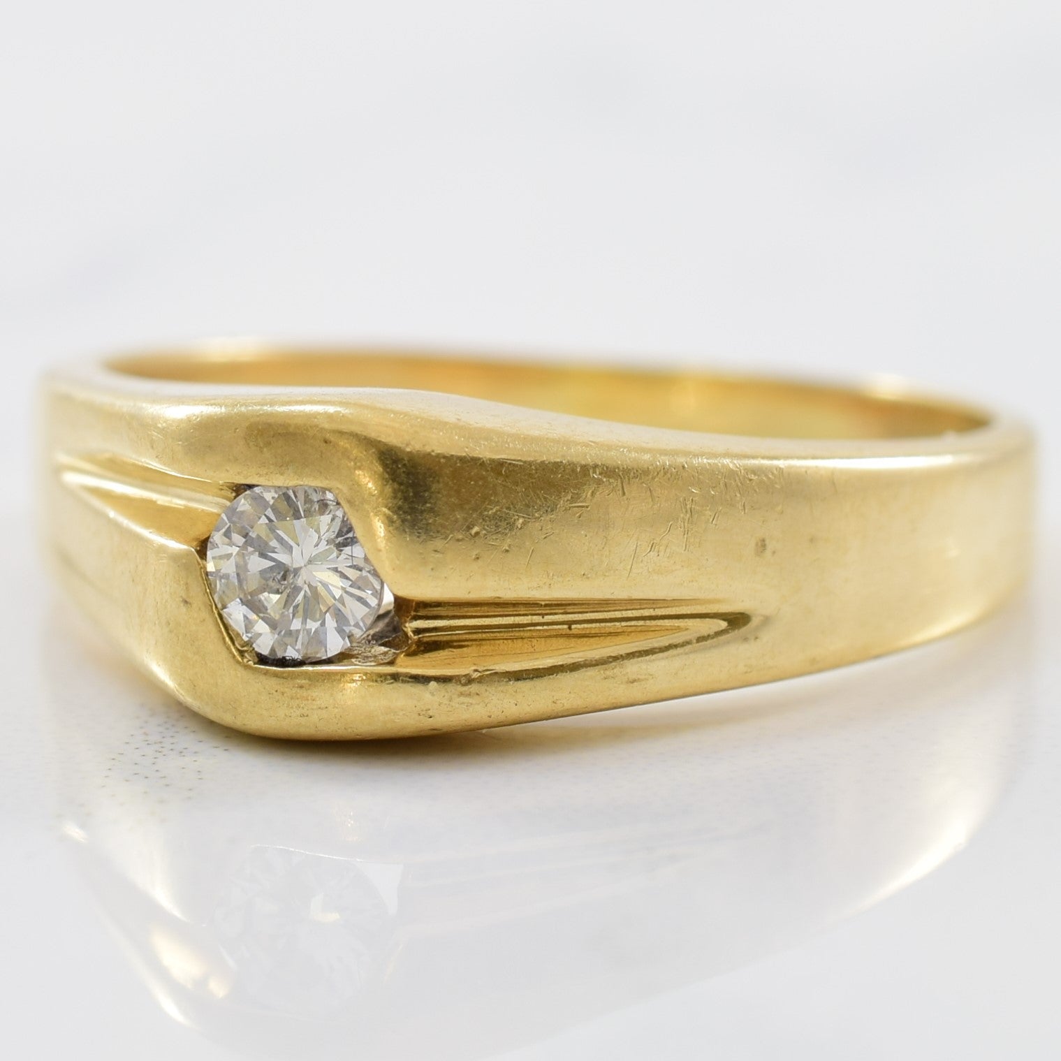 Offset Channel Diamond Ring | 0.15ct | SZ 8.5 |