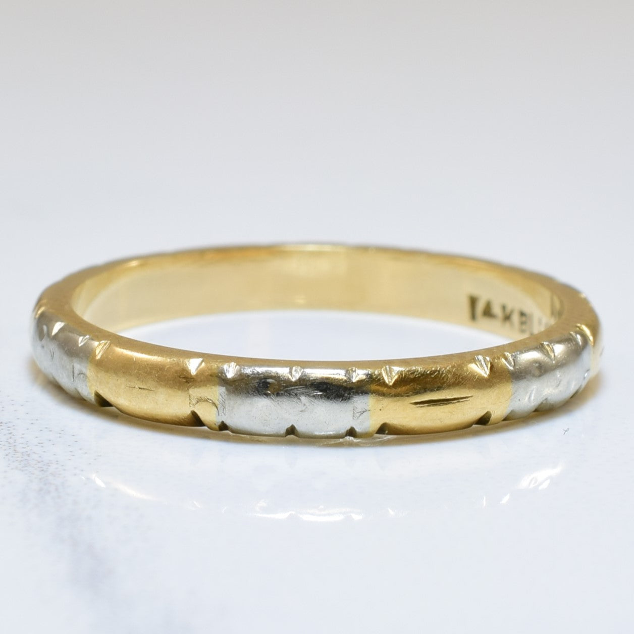 'Bluebird' Mid Century Two Tone Band | SZ 5.5 |