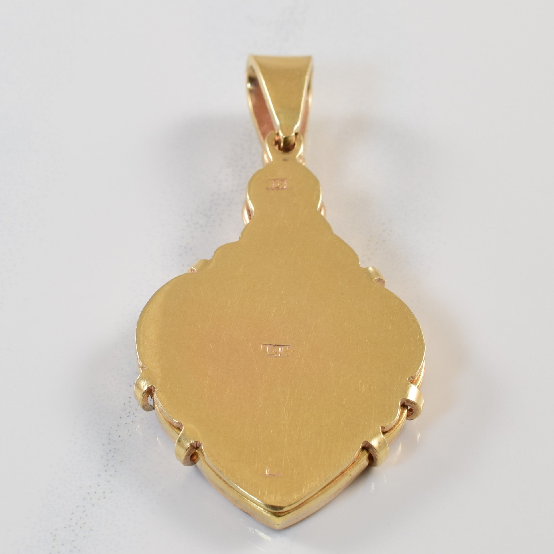 Late 1800s Enamelled Portrait & Diamond Pendant | 0.08ct |