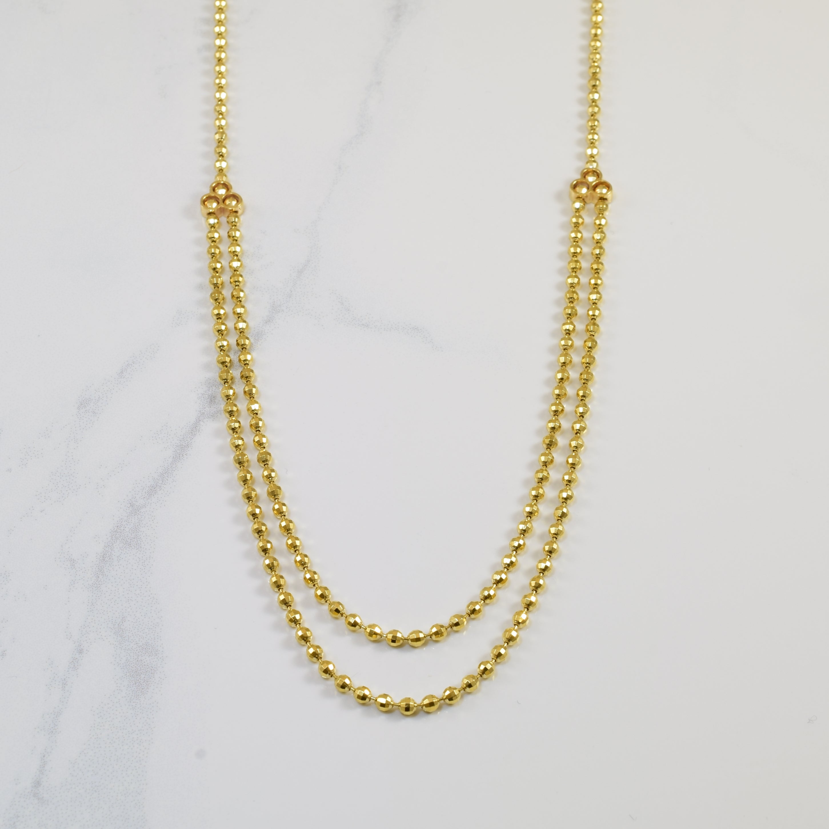 14k Yellow Gold Ball Chain Necklace | 18" |
