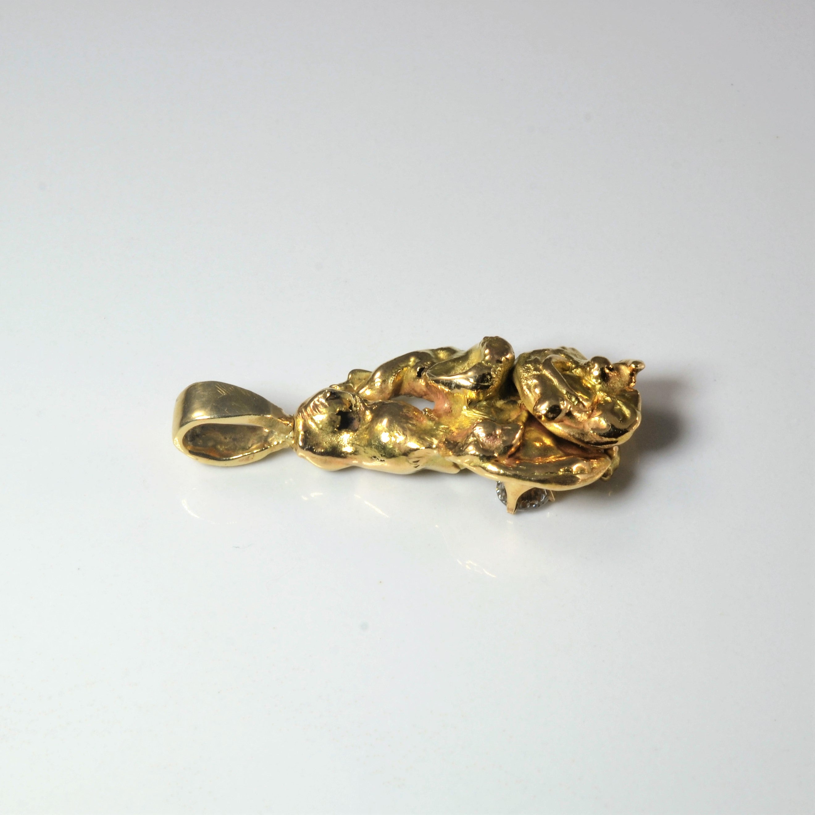 Solitaire Diamond Nugget Pendant | 0.38ct |