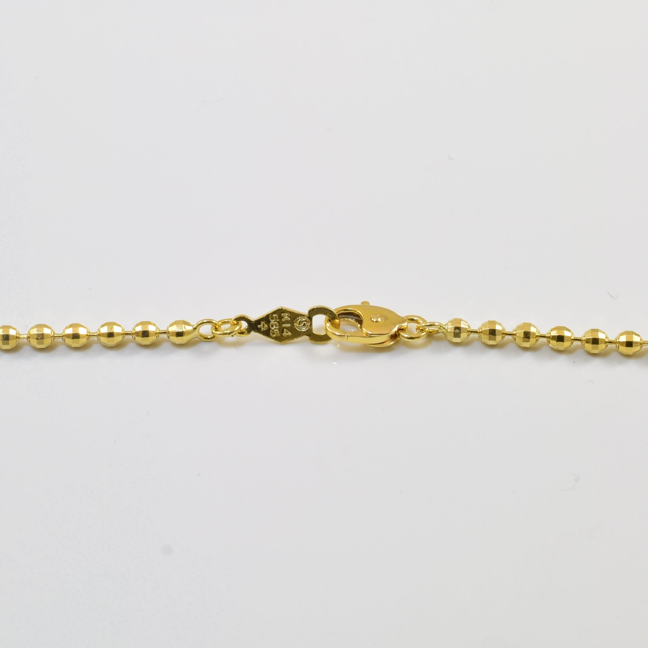14k Yellow Gold Ball Chain Necklace | 18" |
