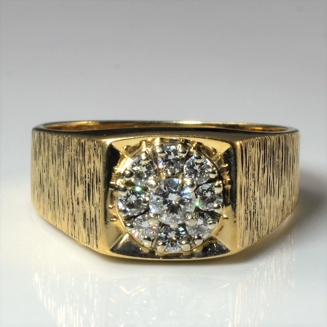 Brushed Diamond Cluster Ring | 0.43ctw | SZ 11.5 |