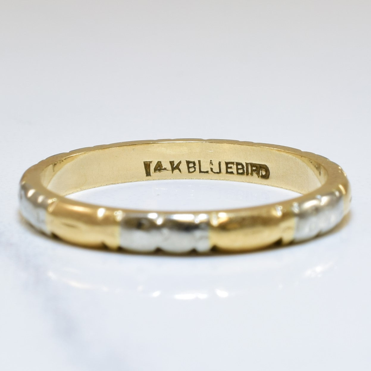 'Bluebird' Mid Century Two Tone Band | SZ 5.5 |
