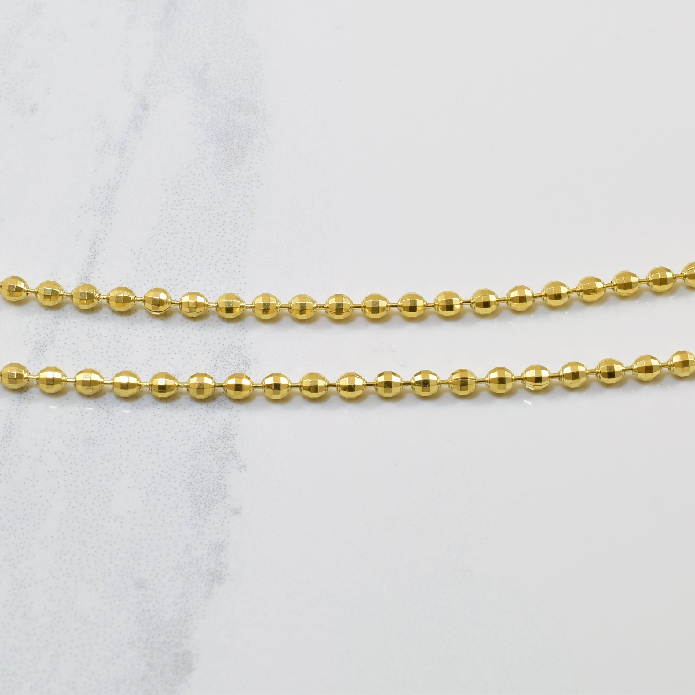14k Yellow Gold Ball Chain Necklace | 18" |