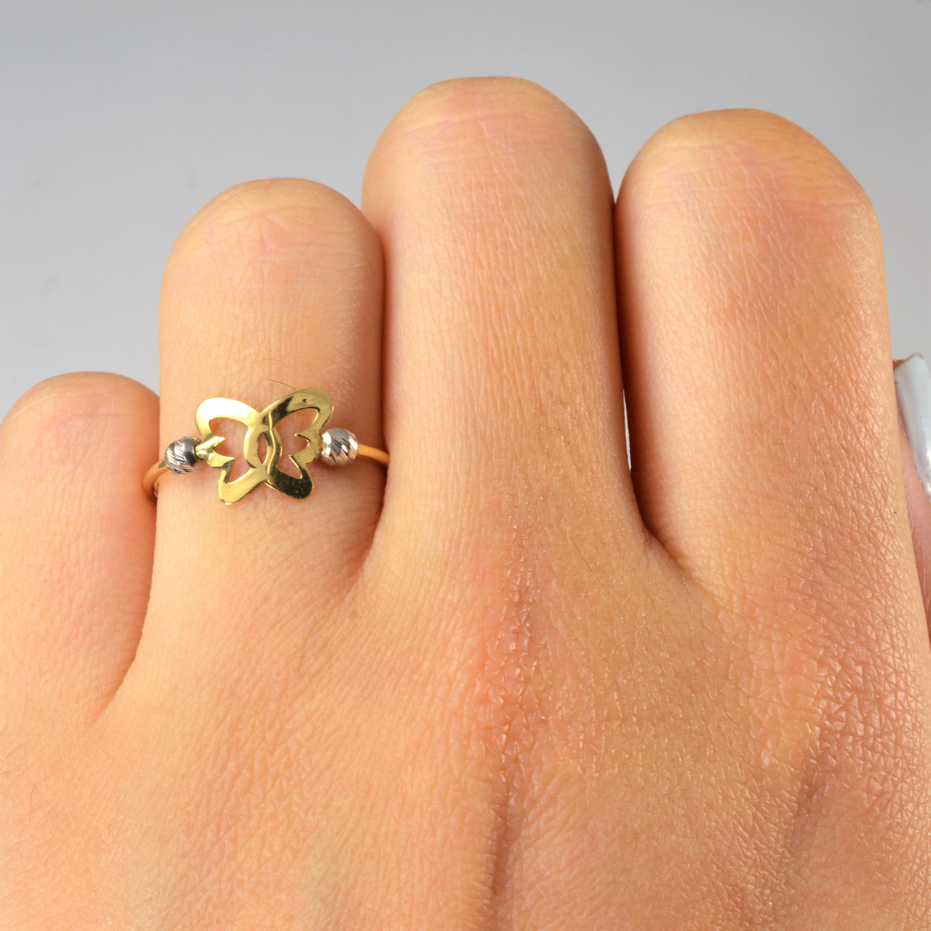 Two Tone Gold Butterfly Ring | SZ 5.75 |