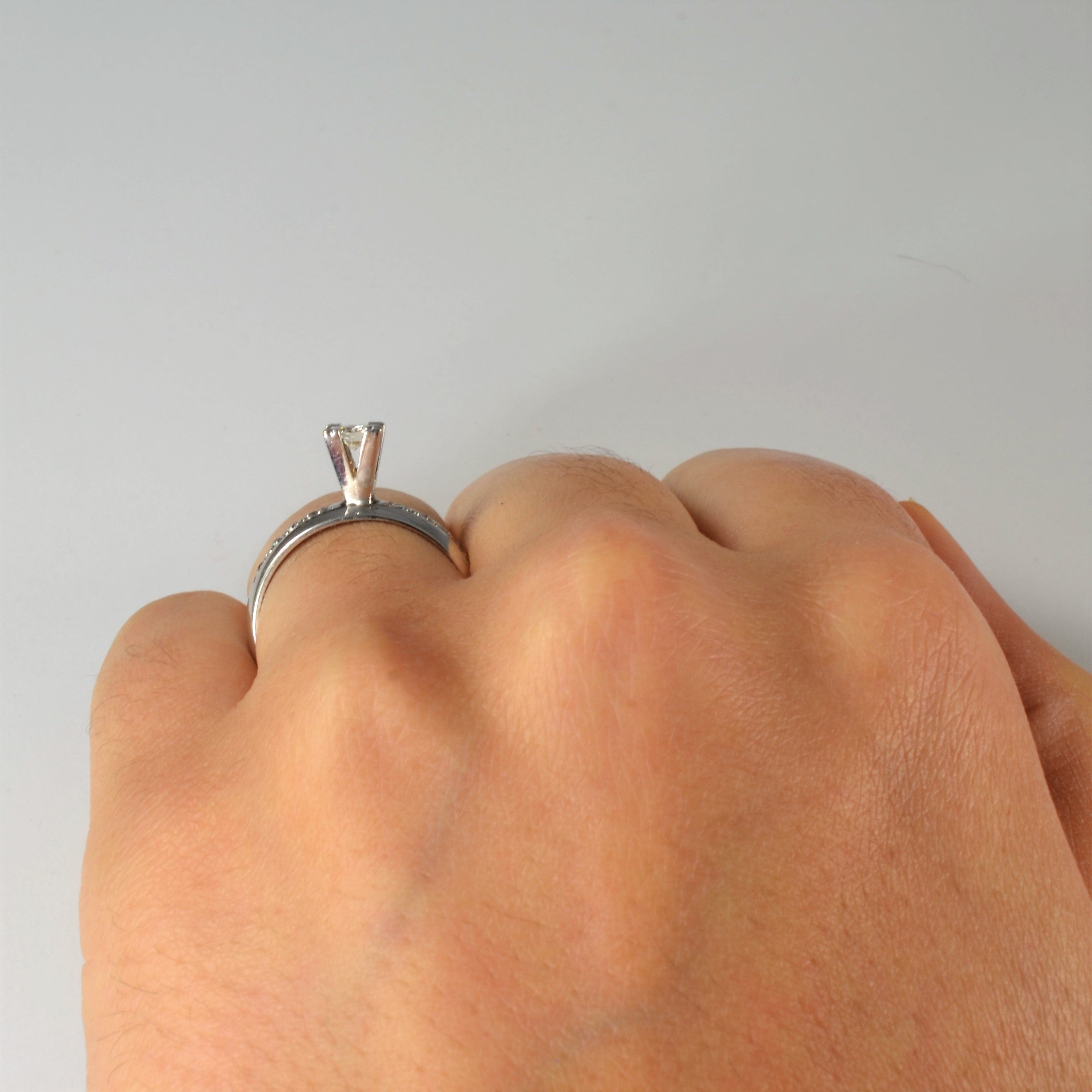 High Set Diamond Engagement Ring | 0.24ctw | SZ 6.5 |