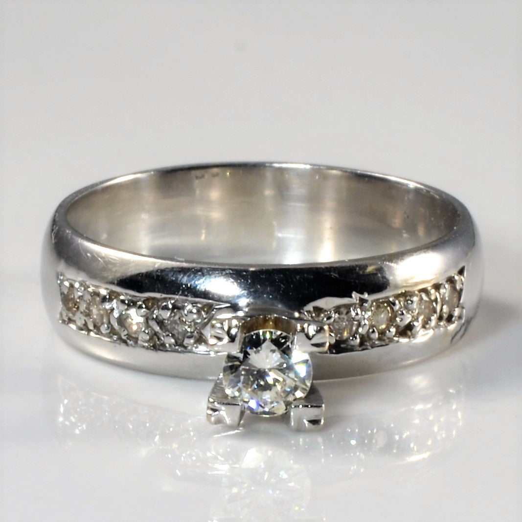 High Set Diamond Engagement Ring | 0.24ctw | SZ 6.5 |