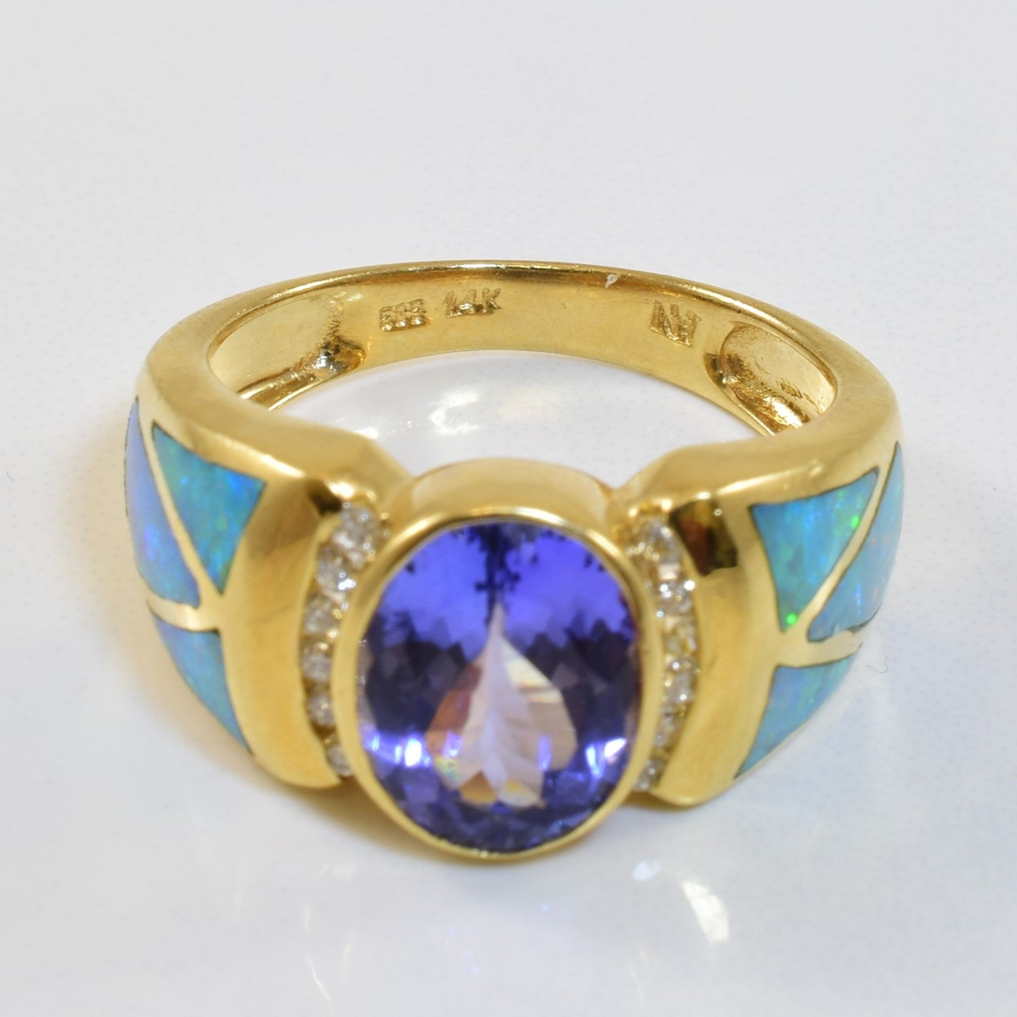 Mixed Gem Inlay Ring | 2.80ct, 1.00ctw, 0.12ctw | SZ 7.5 |