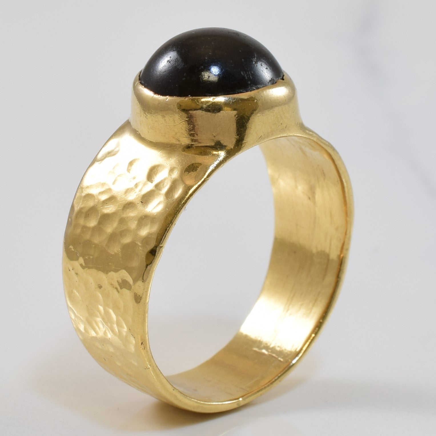 Bezel Set Solitaire Star Diopside Ring | 10.0ct | SZ 15.25 |