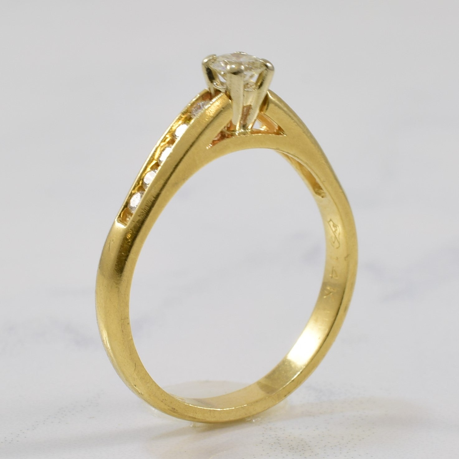 Diamond Cathedral Engagement Ring | 0.32ctw | SZ 7.25 |
