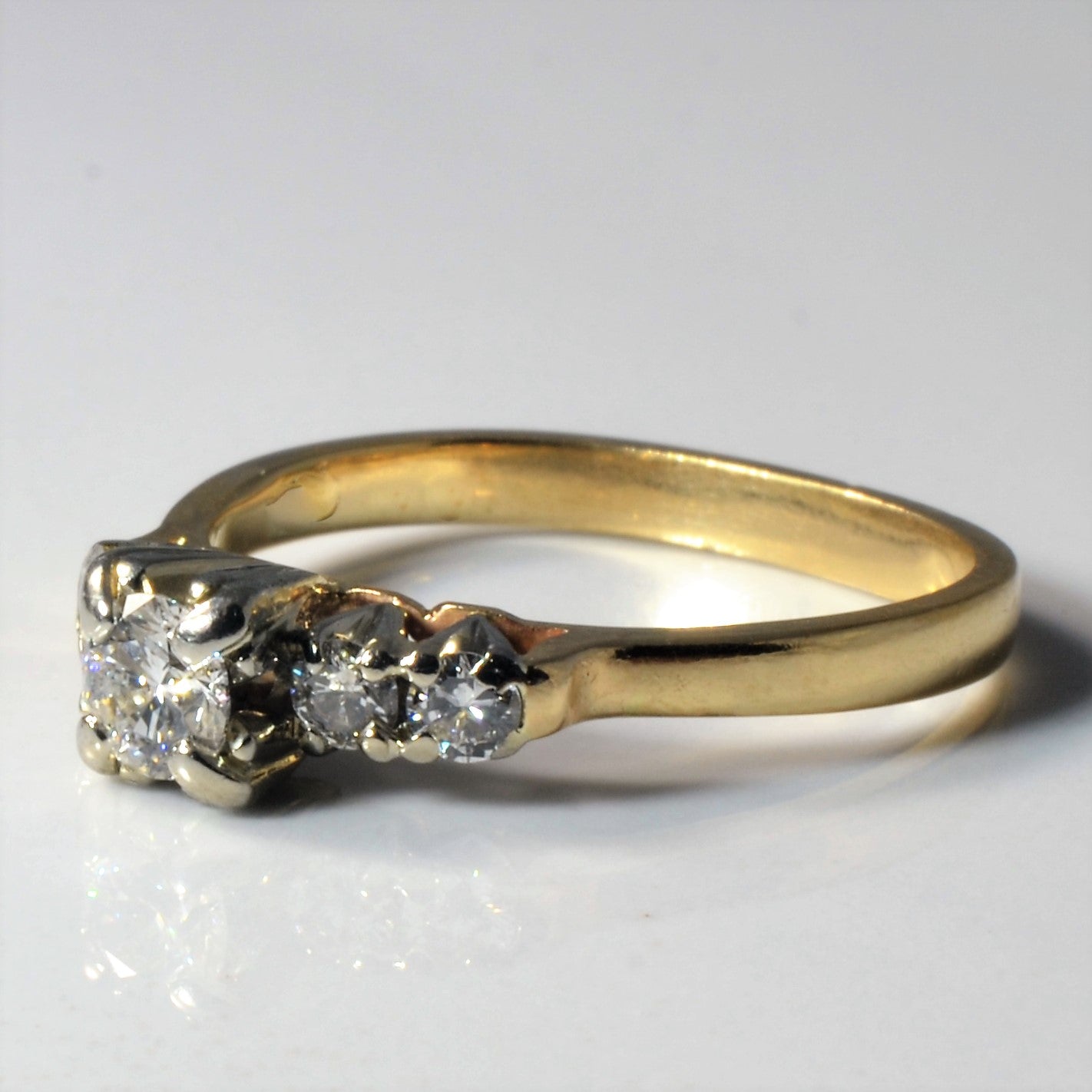 High Set Five Stone Diamond Ring | 0.51ctw | SZ 6.75 |