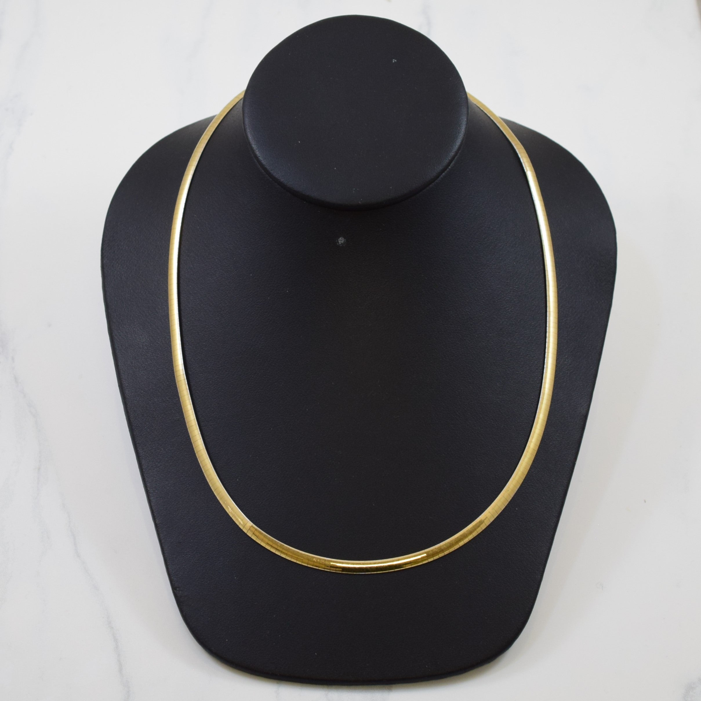 14k Two Tone Gold Omega Chain | 19" |