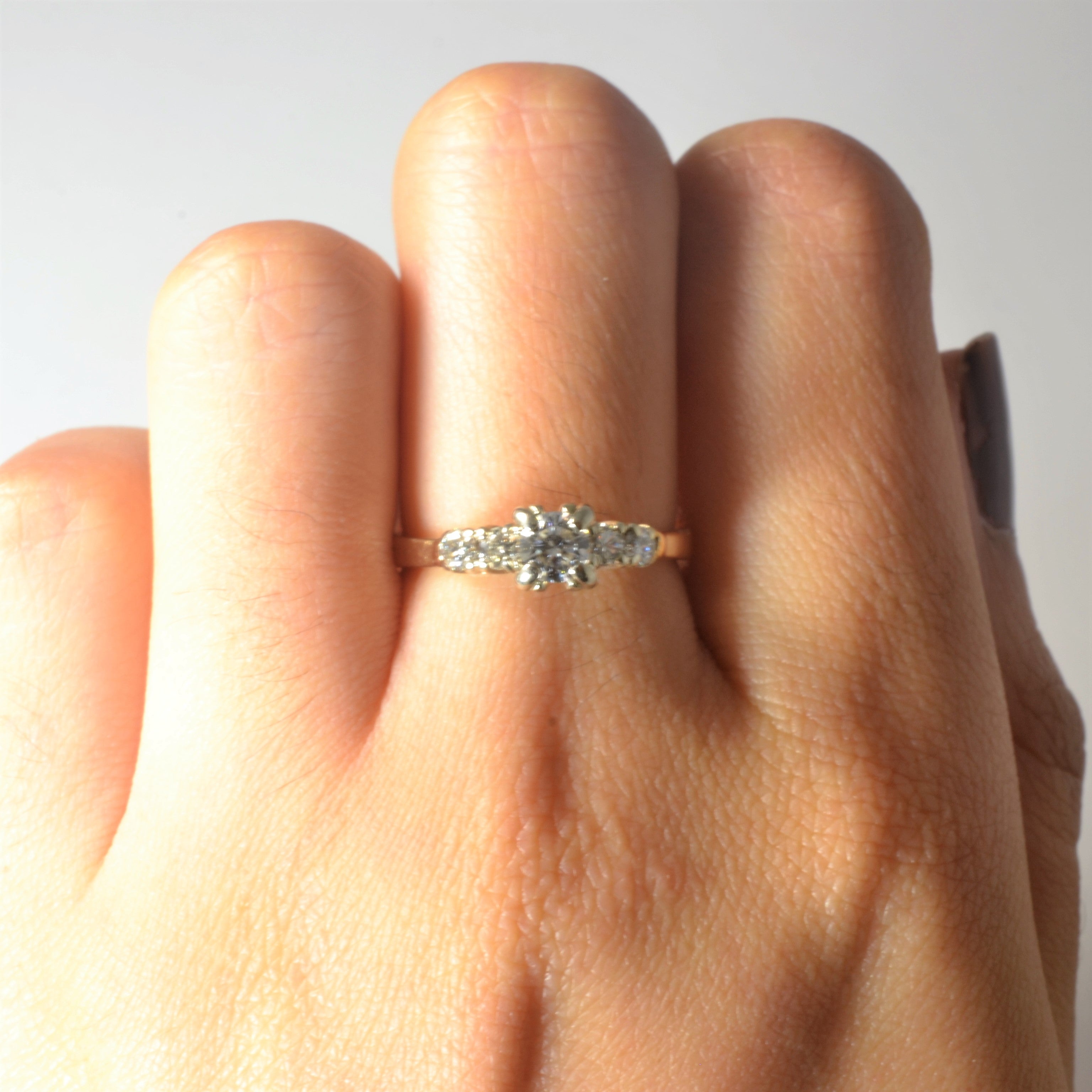 High Set Five Stone Diamond Ring | 0.51ctw | SZ 6.75 |