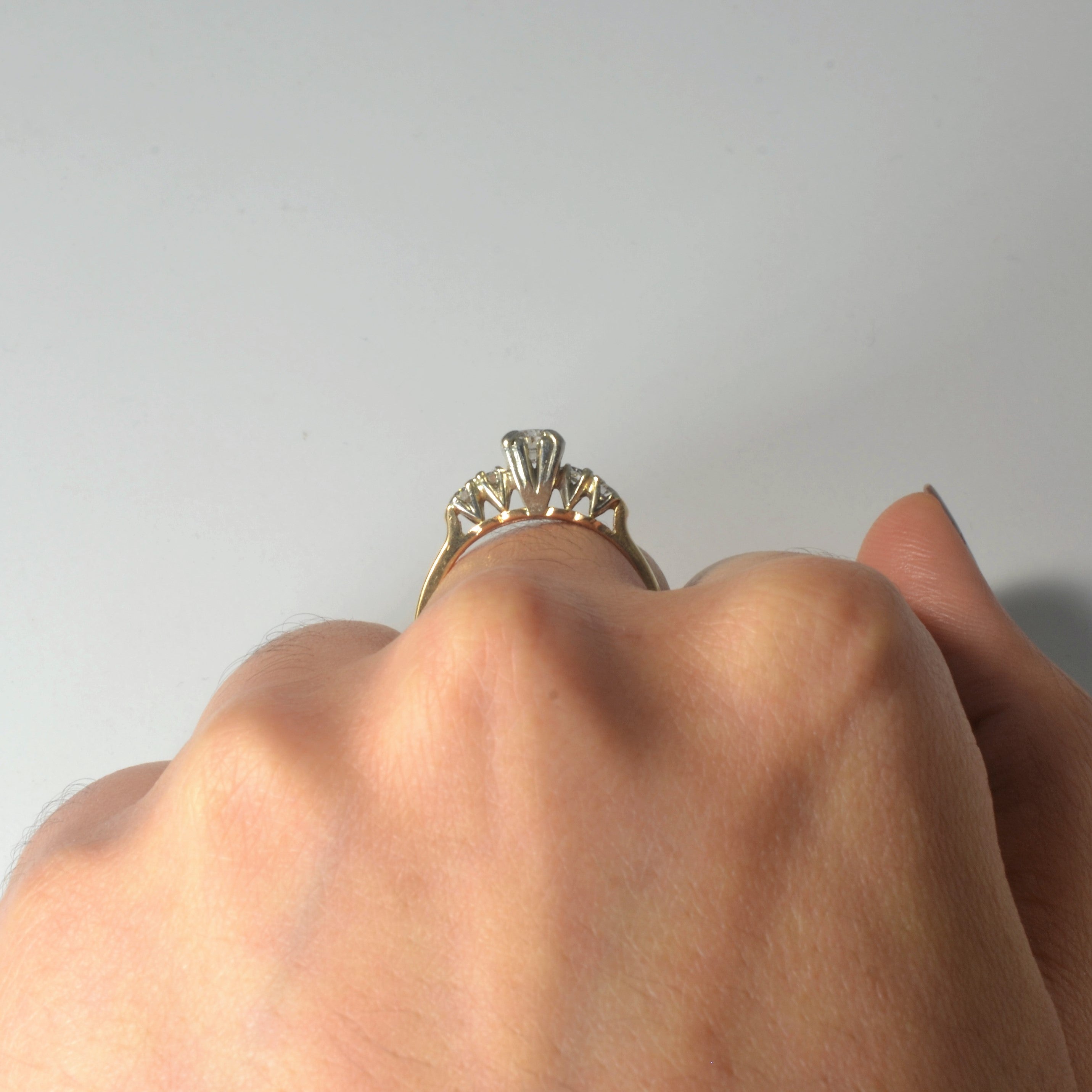 High Set Five Stone Diamond Ring | 0.51ctw | SZ 6.75 |