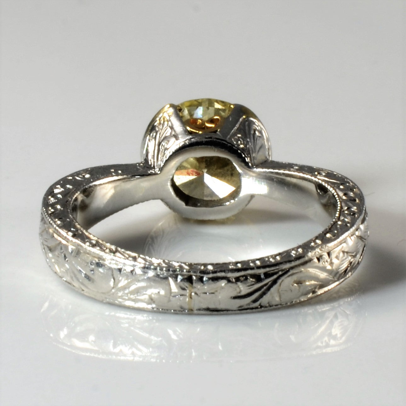 Semi Bezel Yellow Diamond Engagement Ring | 1.80ctw | SZ 5.25 |