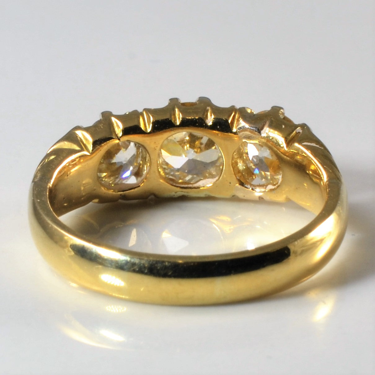 Early 1900s Three Stone Diamond Ring | 1.45ctw | SZ 6 |