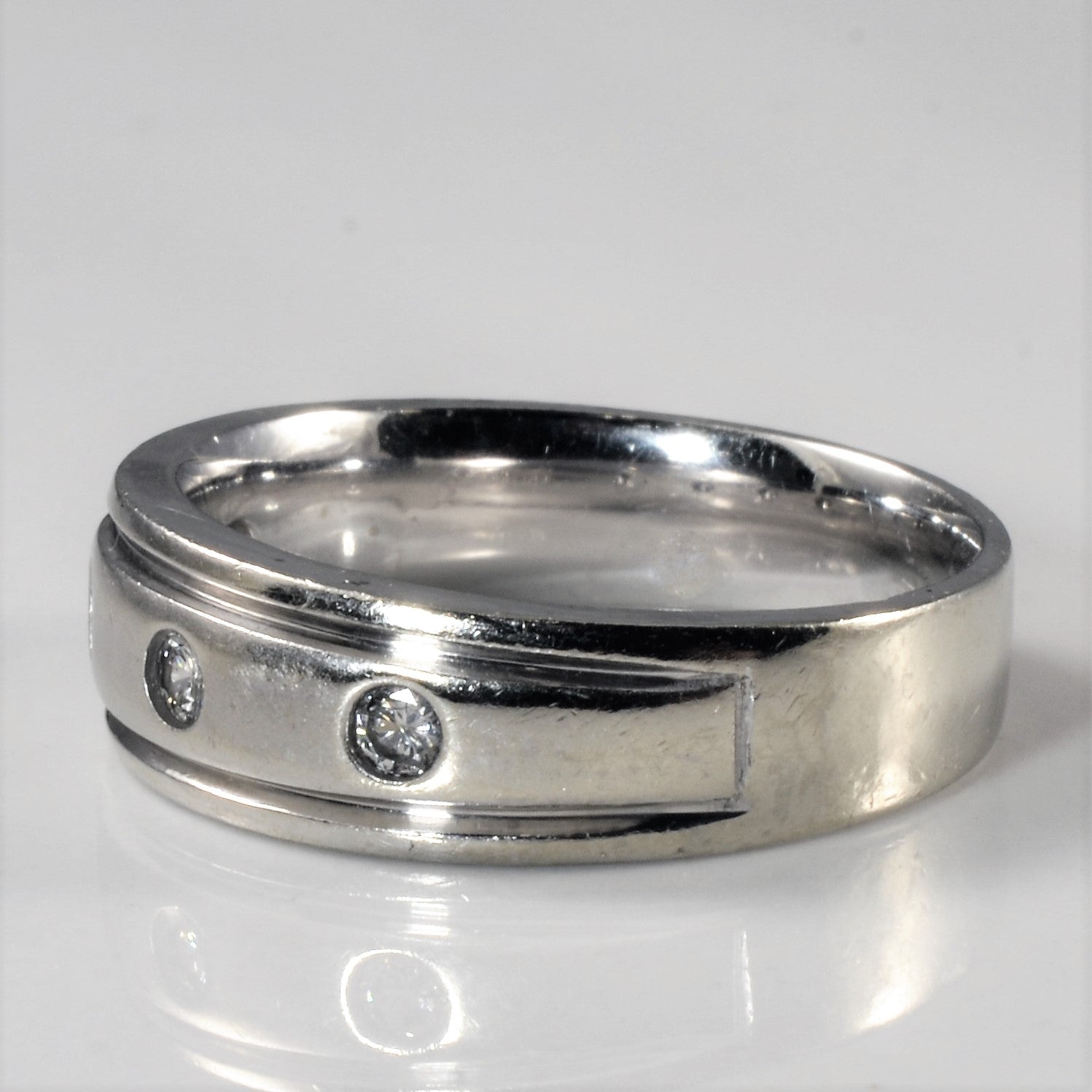 Four Stone Gypsy Set Diamond Band | 0.24ctw | SZ 10 |