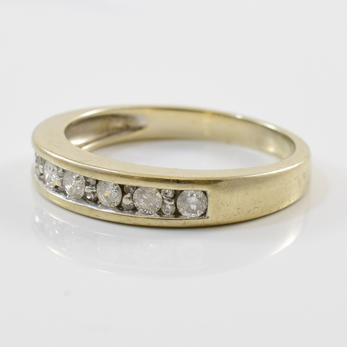 Double Diamond Detailed Channel Band | 0.24ctw | SZ 6.75 |
