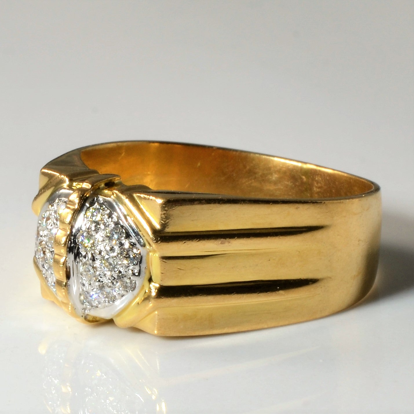 East West Oval Pave Cluster Ring | 0.27ctw | SZ 9.5 |