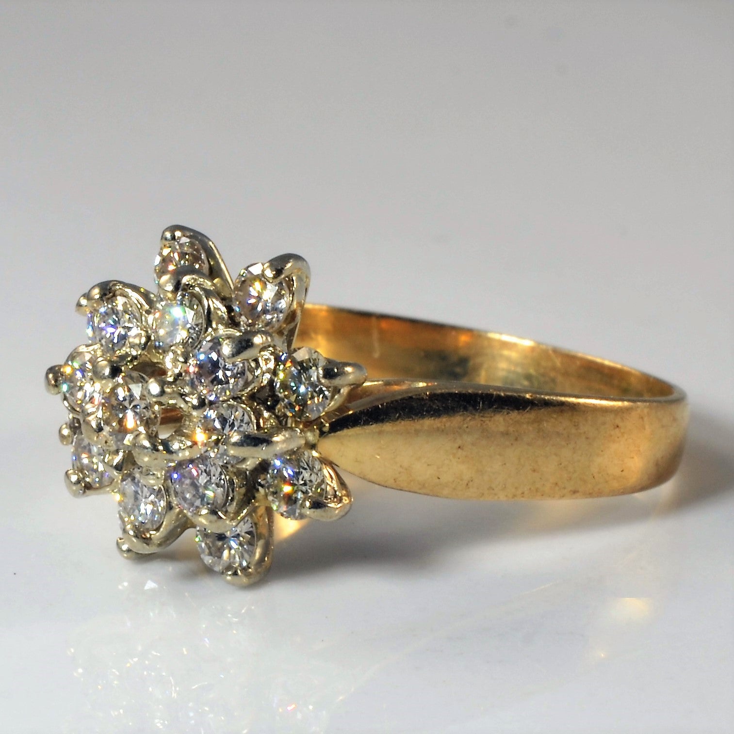 Cluster Diamond Cocktail Ring | 0.80ctw | SZ 7.75 |