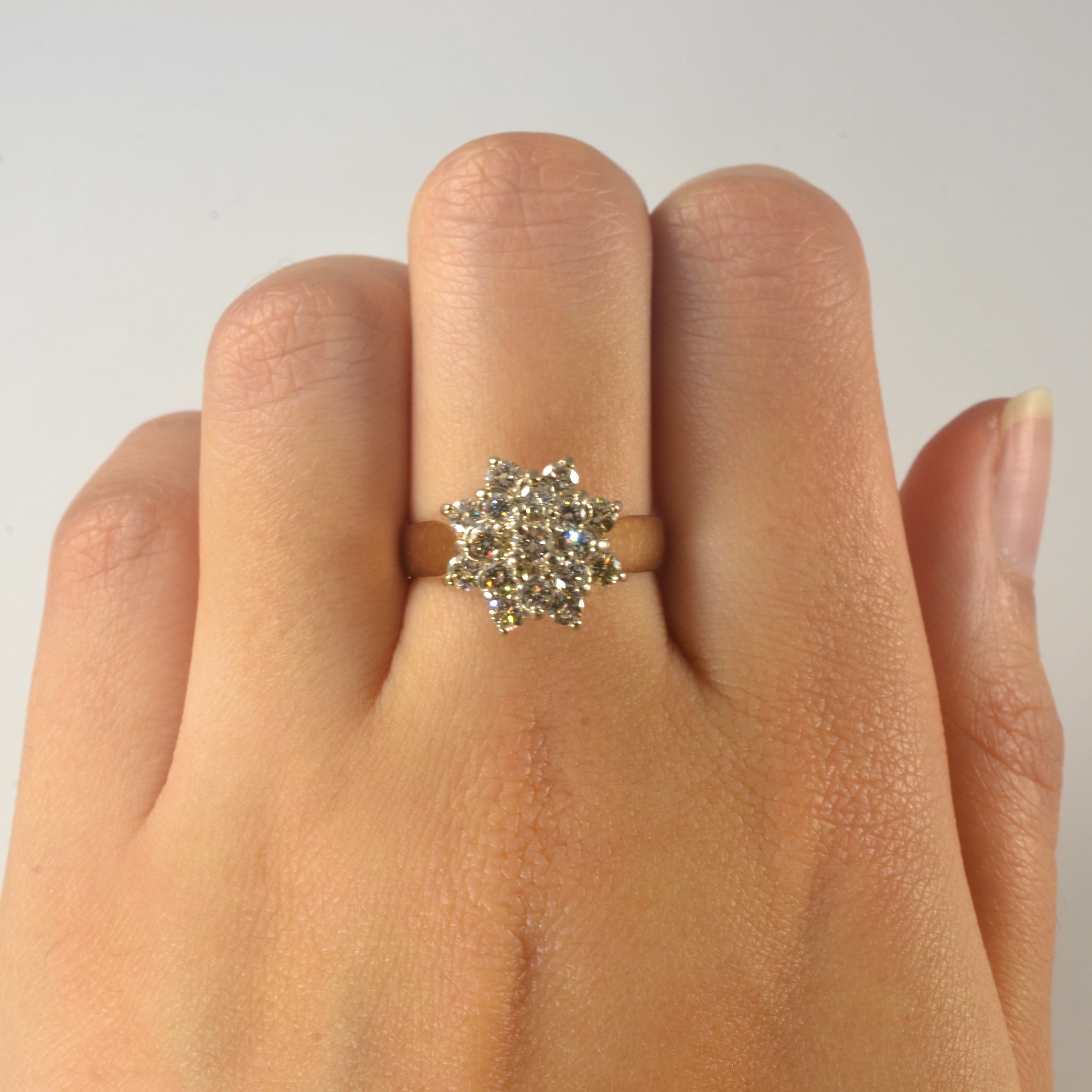Cluster Diamond Cocktail Ring | 0.80ctw | SZ 7.75 |