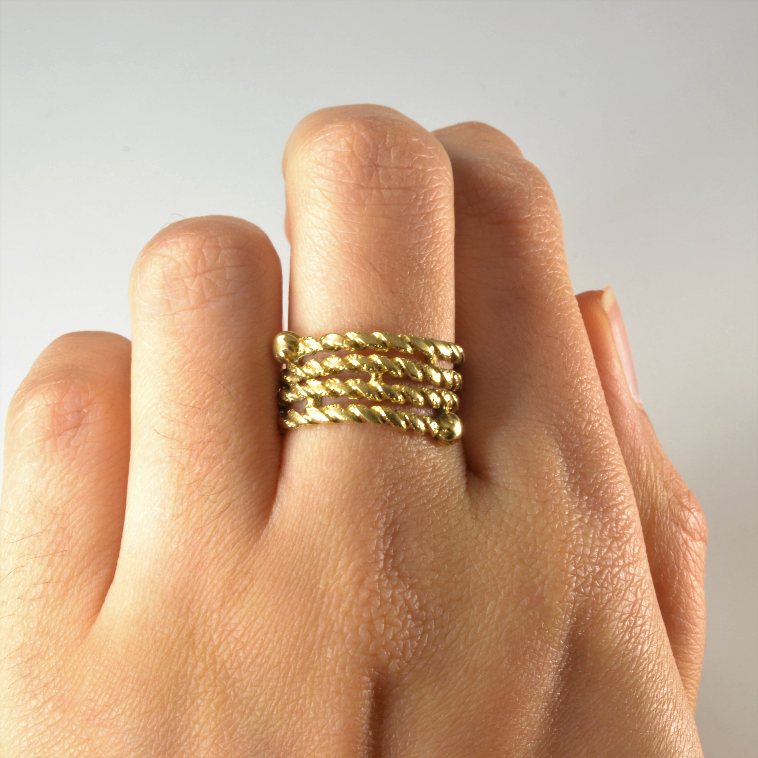 Twisted Gold Wrap Ring | SZ 6.5 |