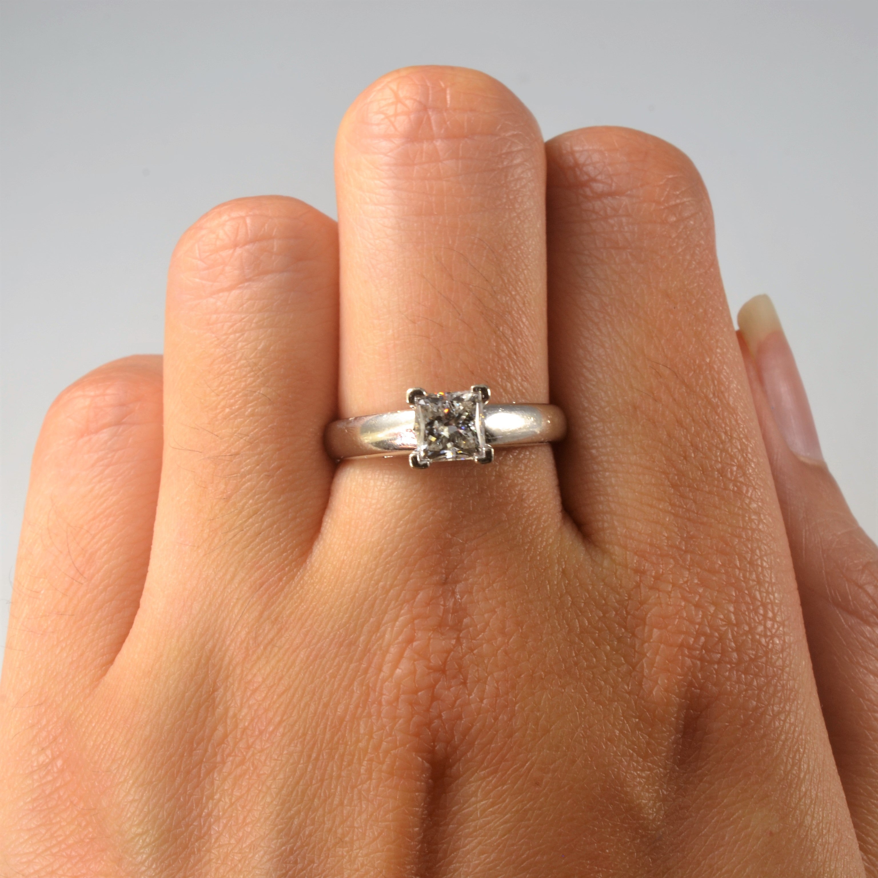 Solitaire Princess Diamond Engagement Ring | 0.93ct | SZ 7 |
