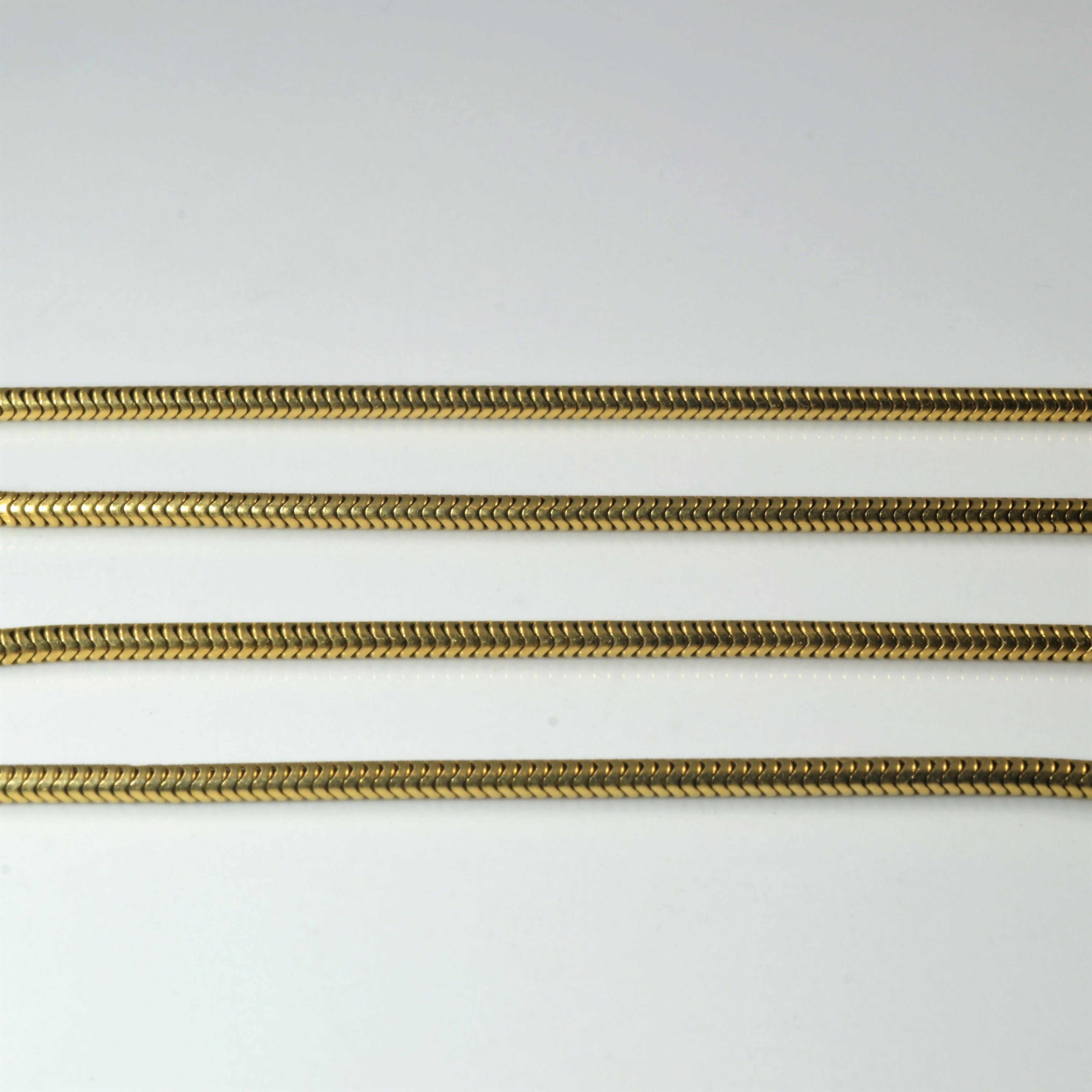 18k Yellow Gold Snake Chain | 22.5" |