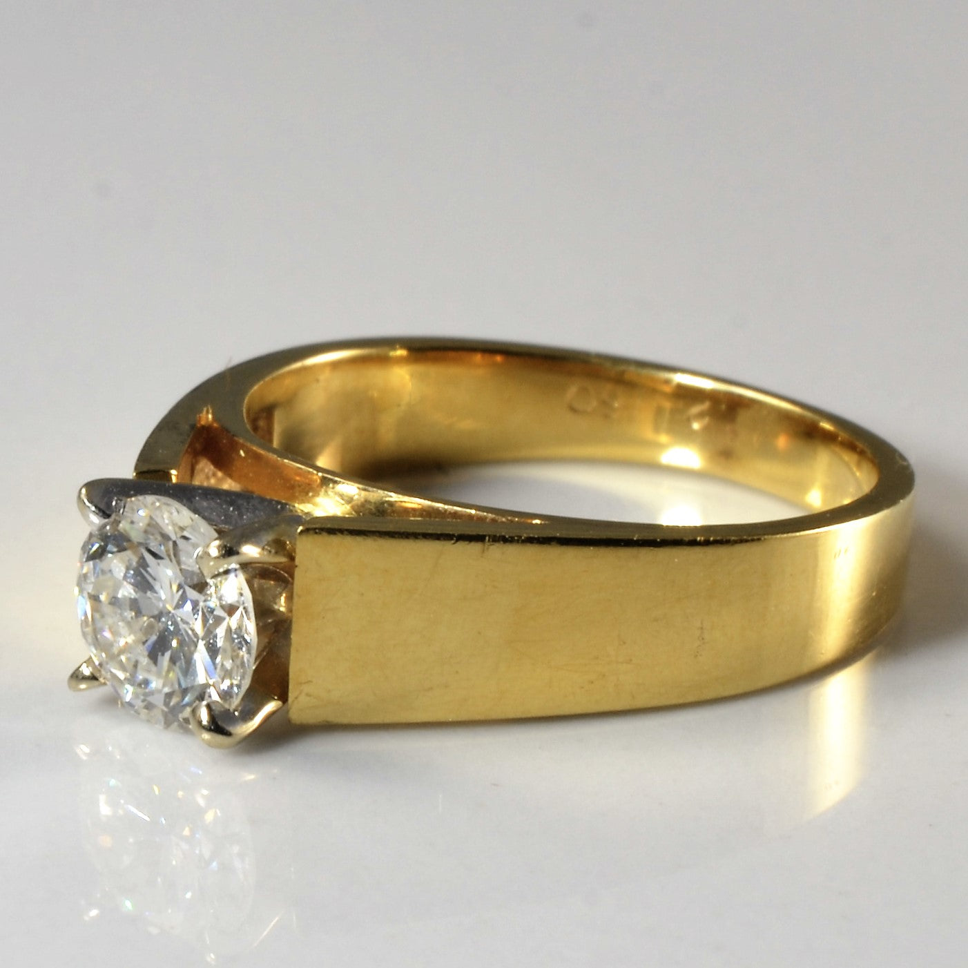 Wide Band Cathedral Engagement Ring | 0.59ct | SZ 4.5 |