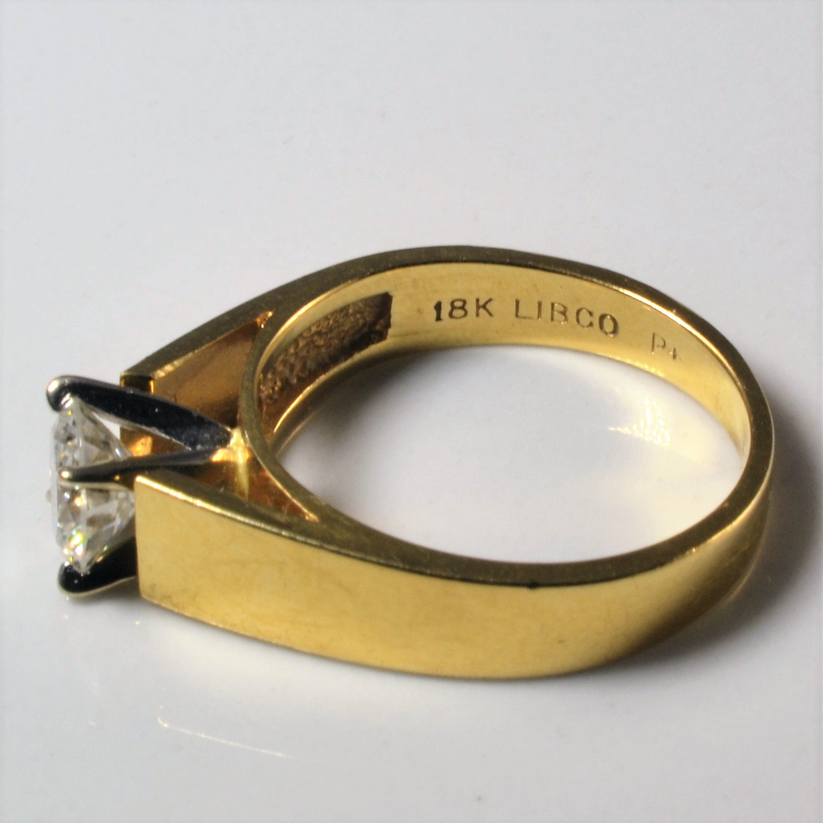 Wide Band Cathedral Engagement Ring | 0.59ct | SZ 4.5 |