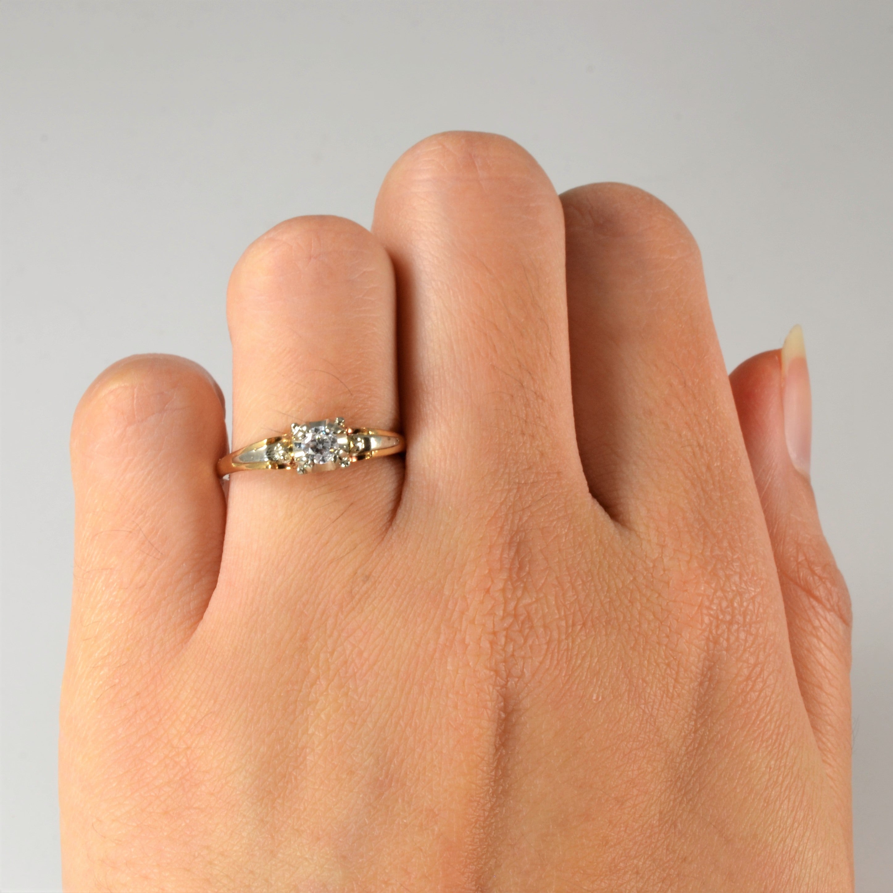 Old European Diamond Retro Solitaire Ring | 0.15ct | SZ 5.75 |