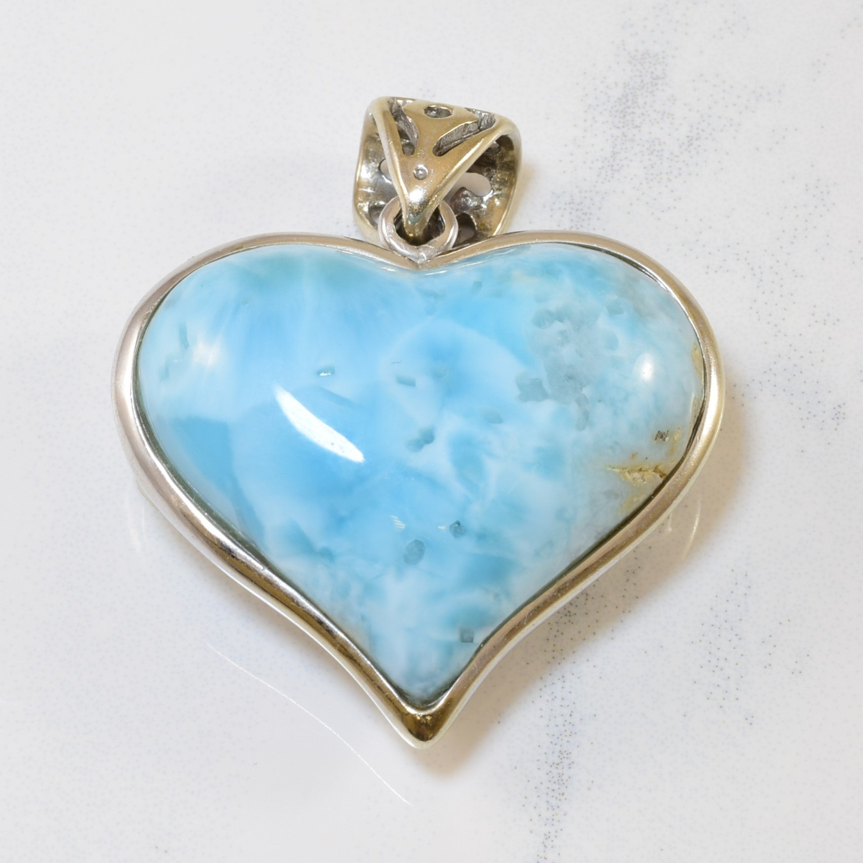 Larimar Heart Pendant | 30.00ct |