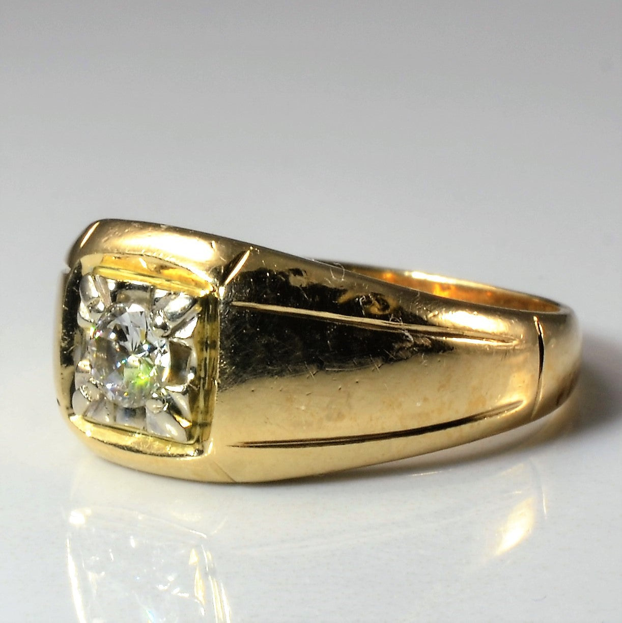 Illusion Set Solitaire Diamond Ring | 0.35ct | SZ 9.75 |