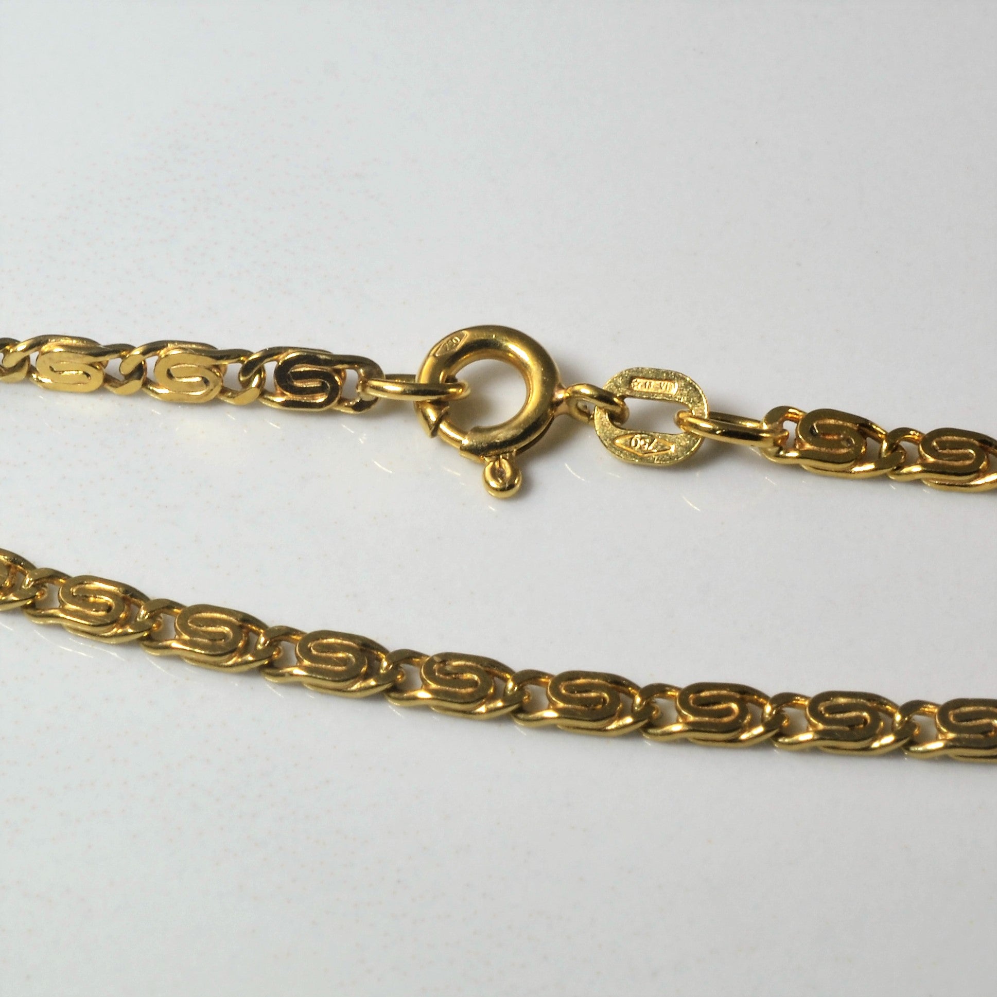 Chaîne en or jaune 18 carats à volutes | 16" |