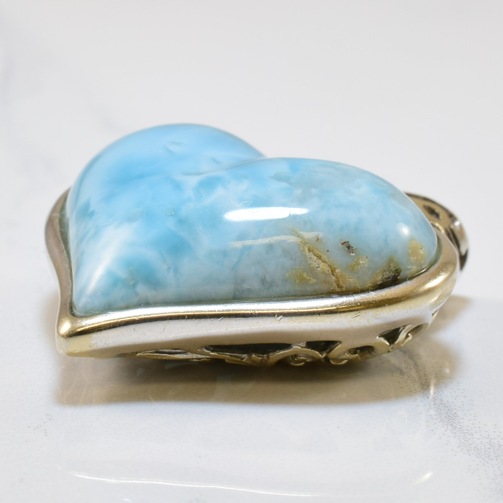 Larimar Heart Pendant | 30.00ct |