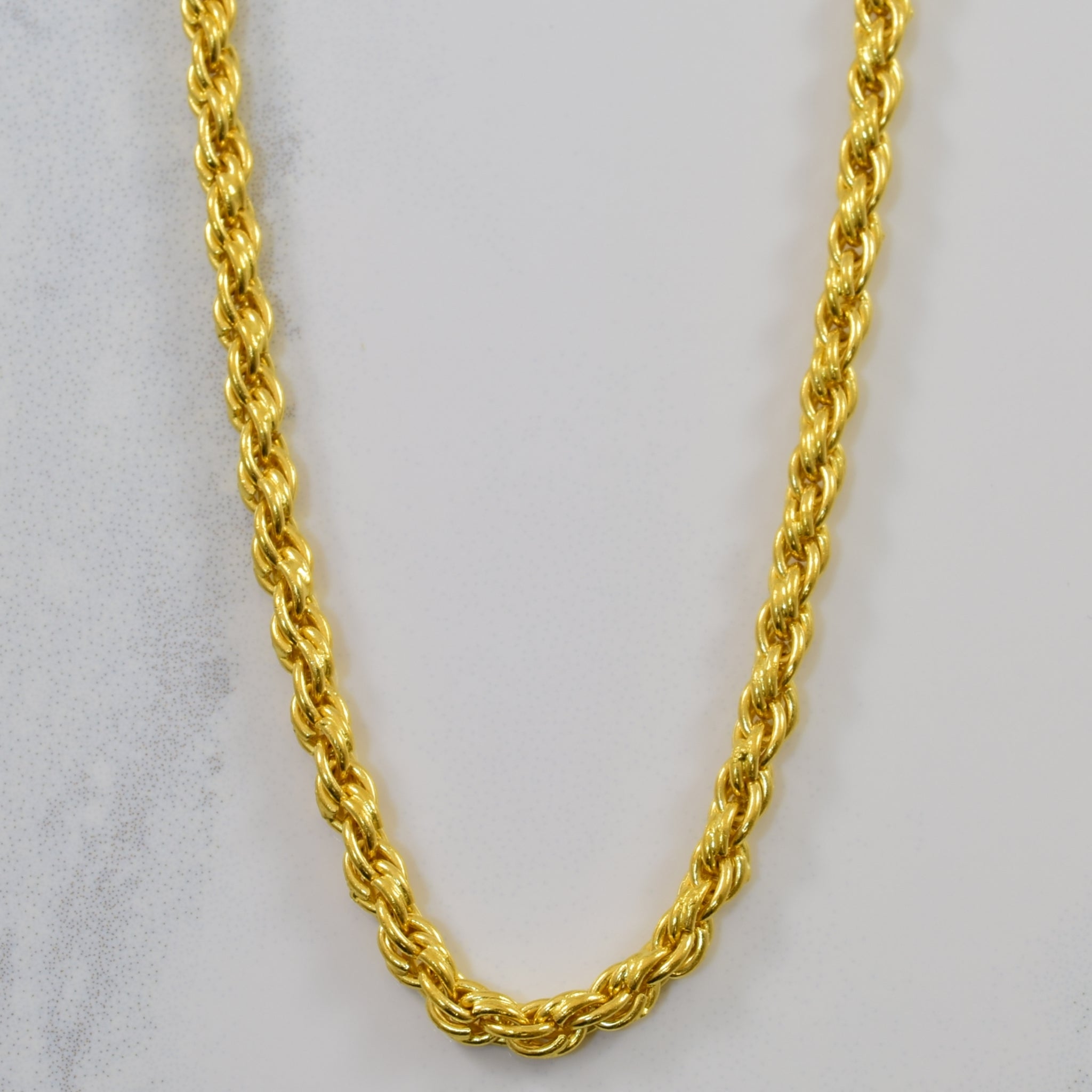 HOT 24k Gold Chain French Rope Chain Necklace 24k Yellow