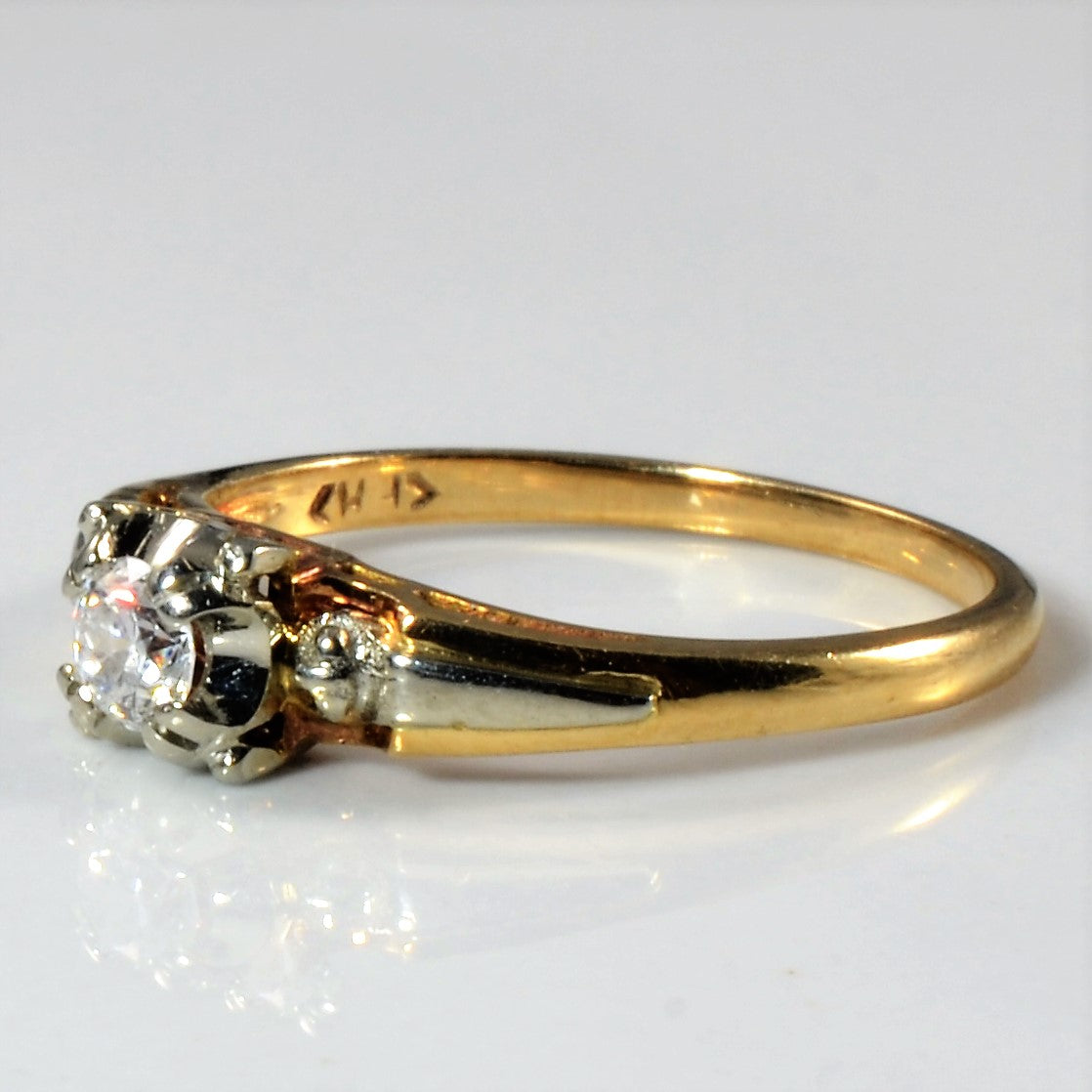 Old European Diamond Retro Solitaire Ring | 0.15ct | SZ 5.75 |
