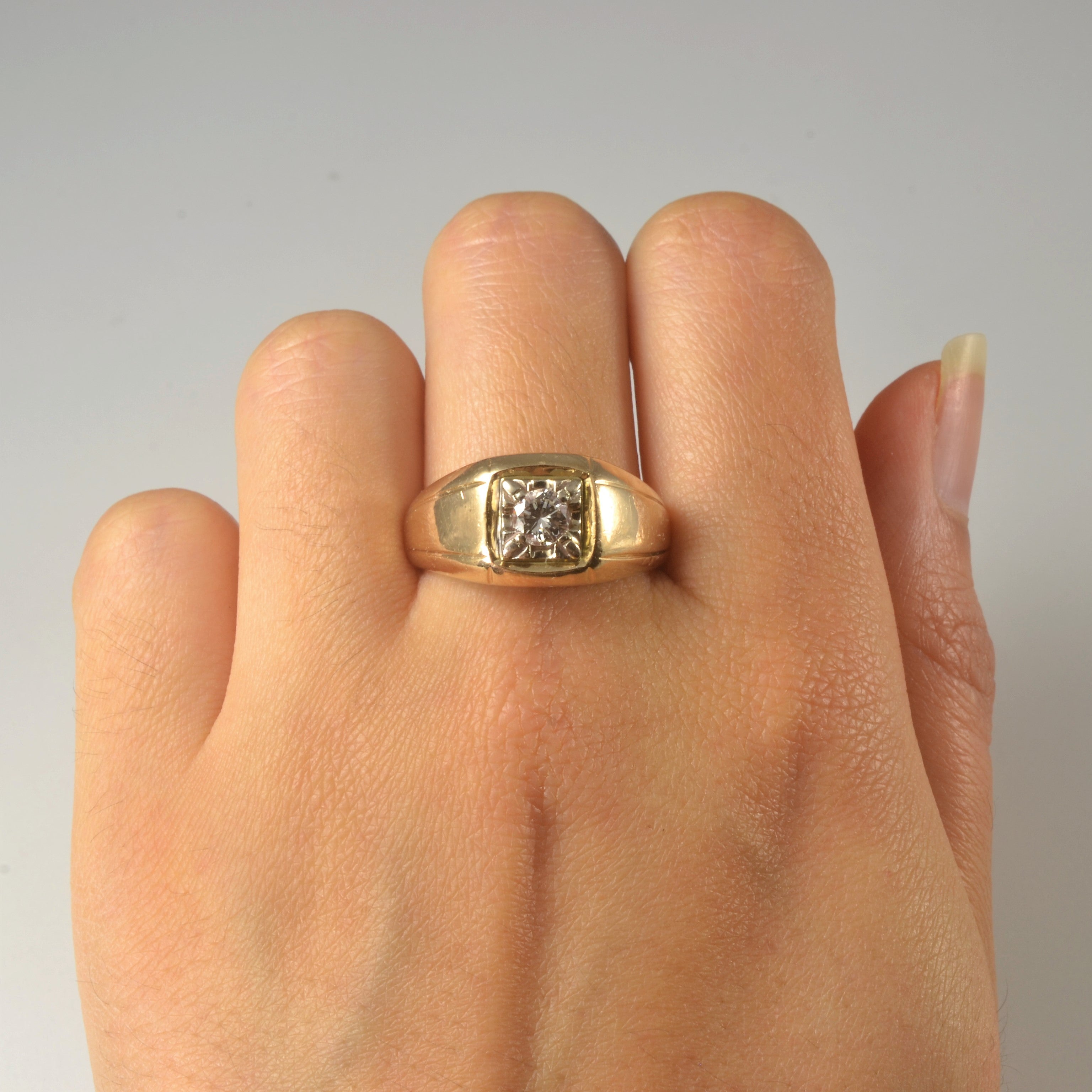 Illusion Set Solitaire Diamond Ring | 0.35ct | SZ 9.75 |