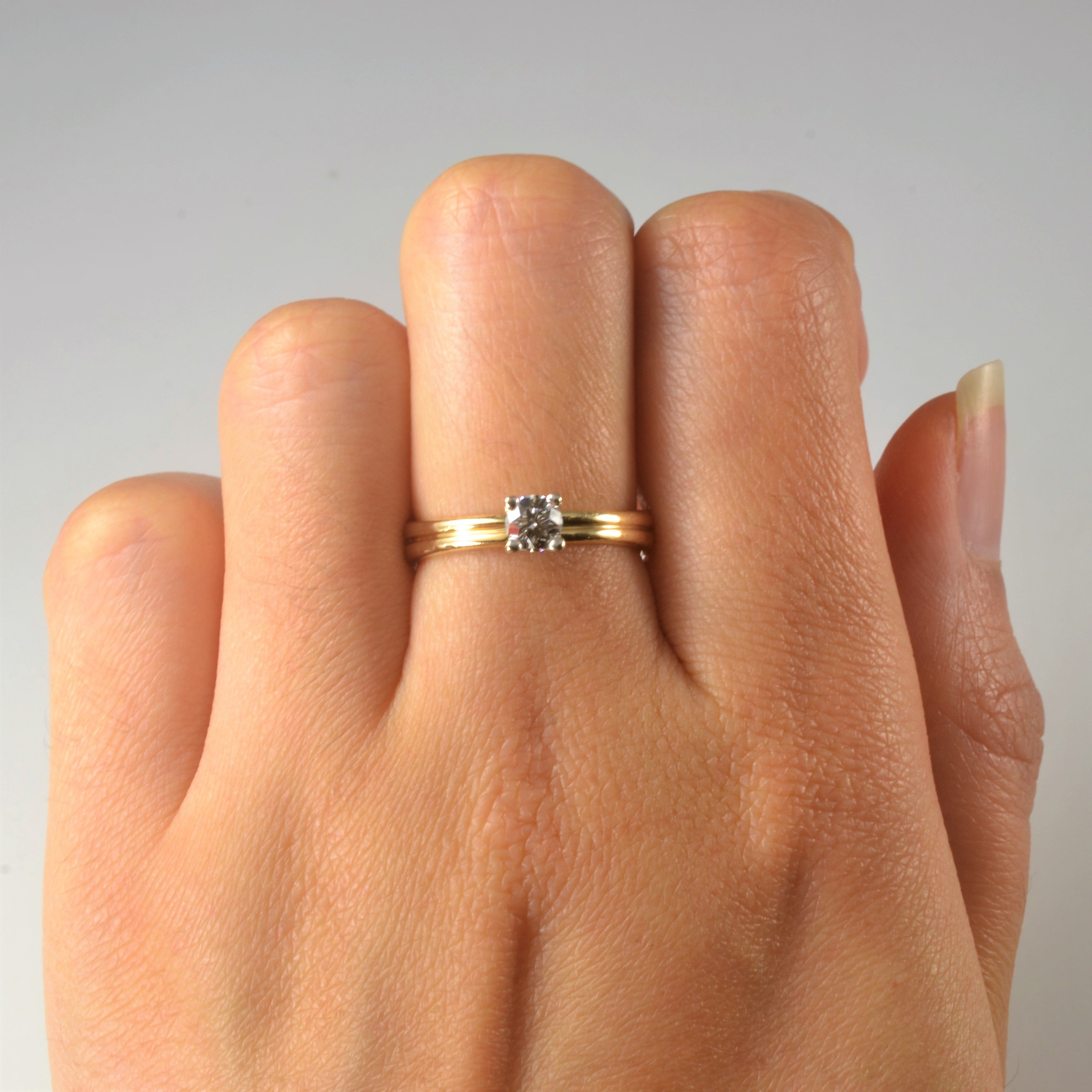 Solitaire Canadian Diamond Engagement Ring | 0.28ct | SZ 6.5 |
