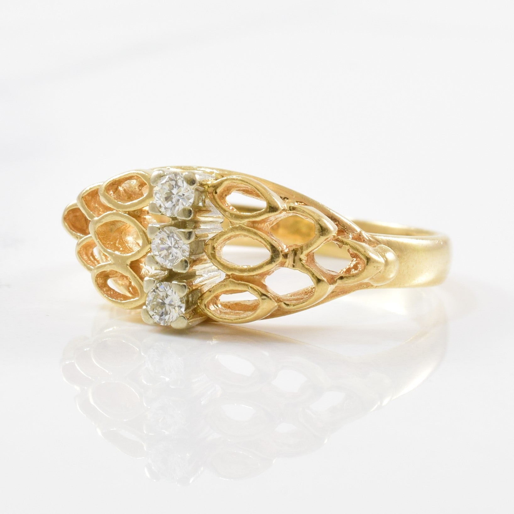 Diamond Honeycomb Ring | 0.07ctw | SZ 4.75 |