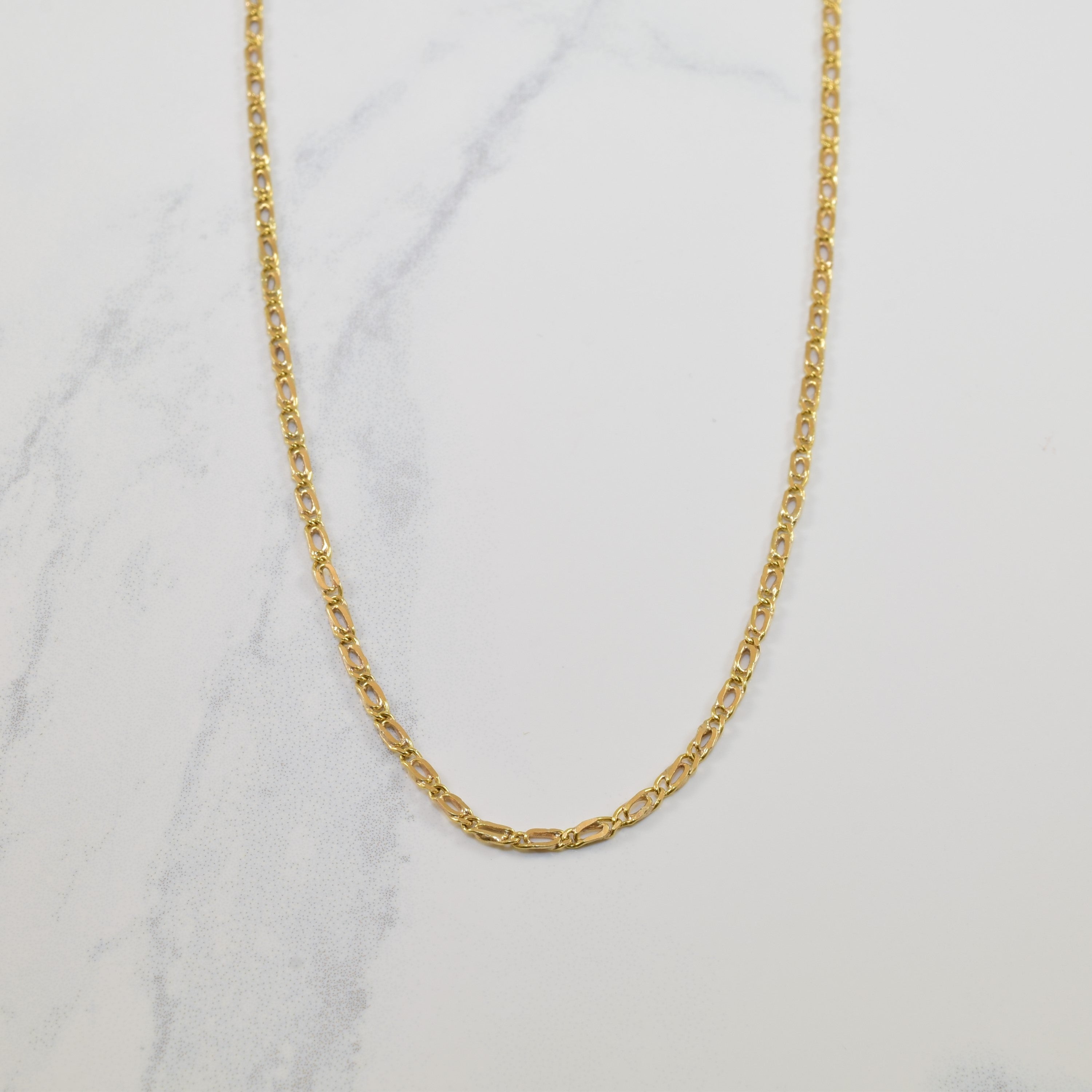 16k Yellow Gold Double Link Chain | 19" |