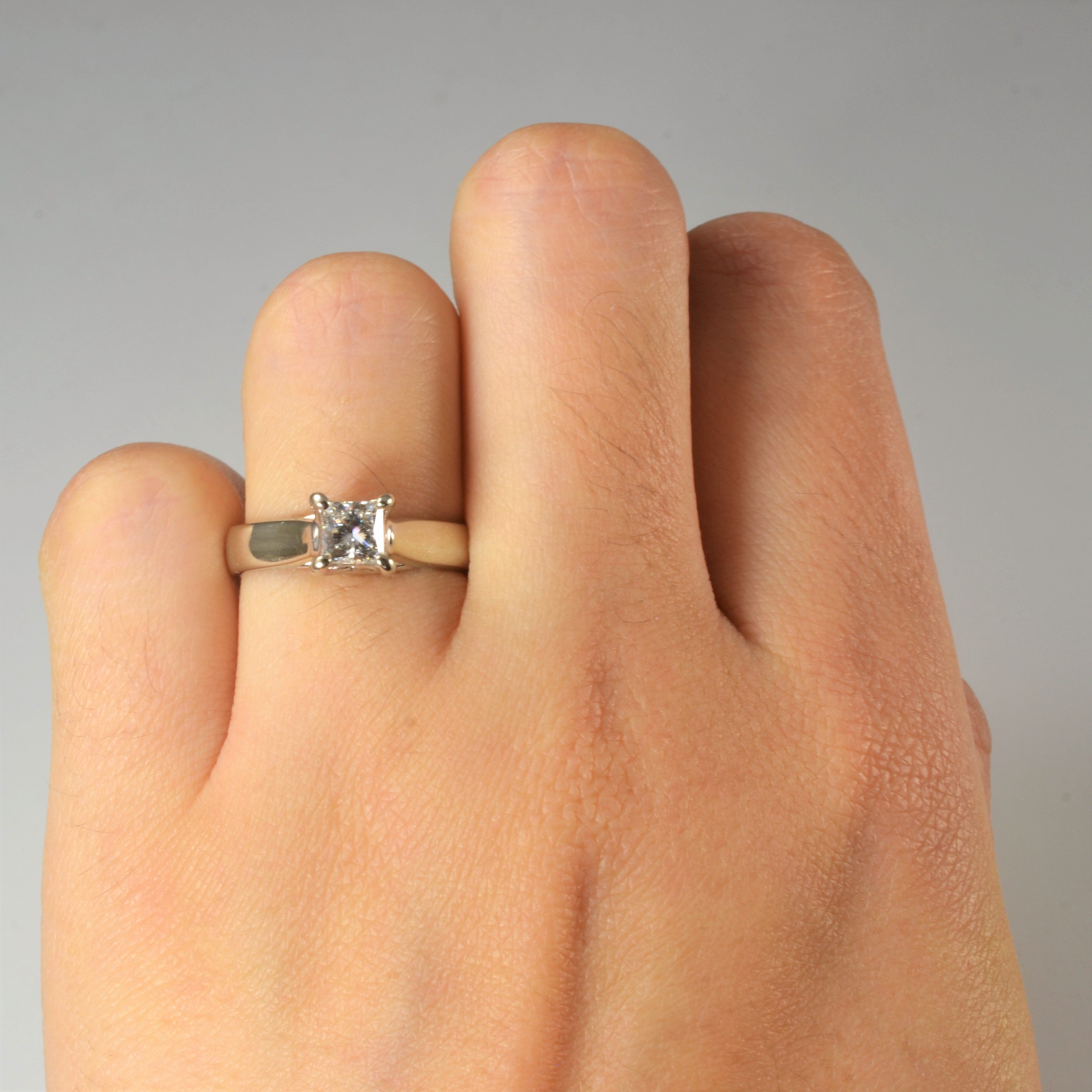 Princess Diamond Solitaire Engagement Ring | 0.47ct | SZ 4.75 |