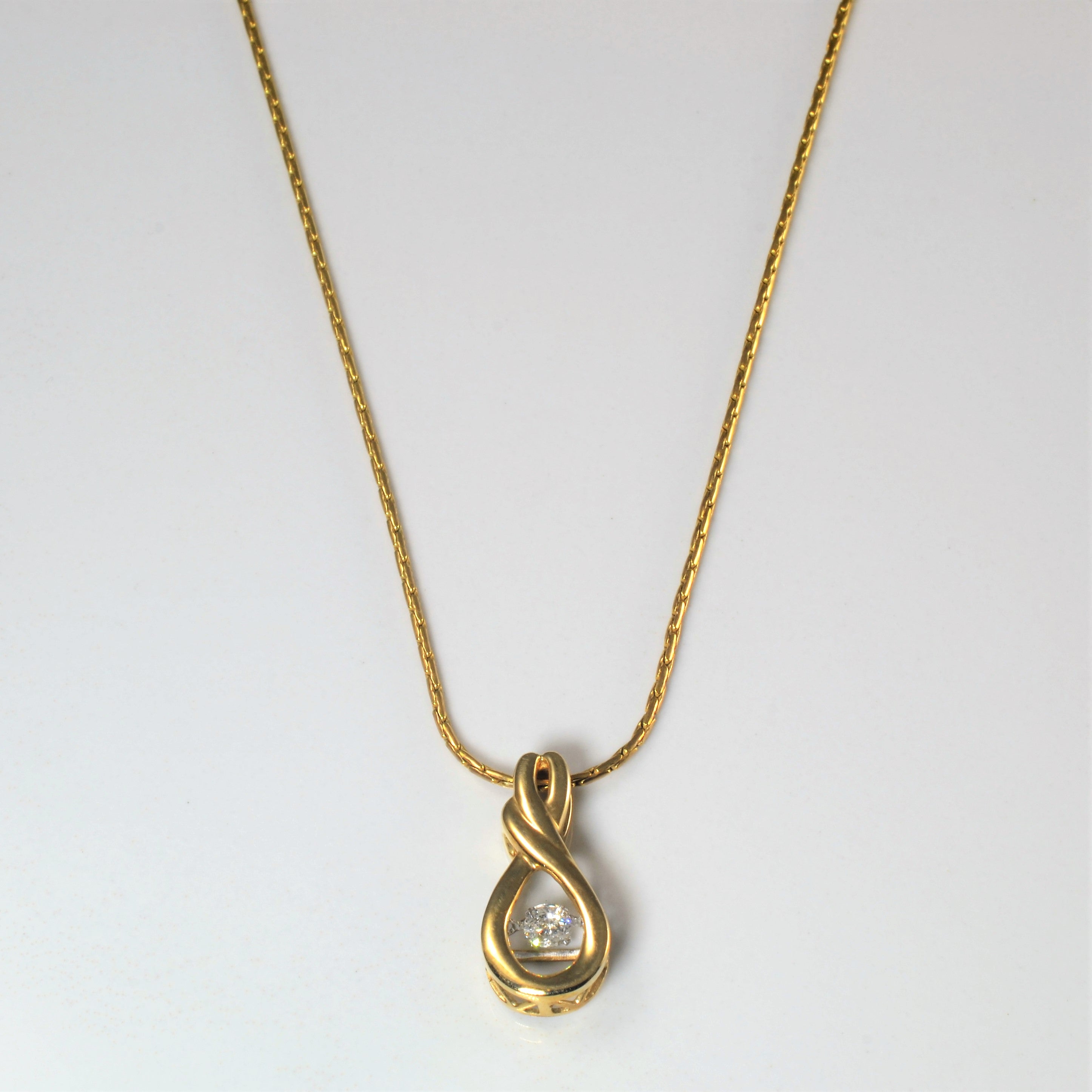 Canadian Diamond Floating Knot Necklace | 0.14ct | 16" |