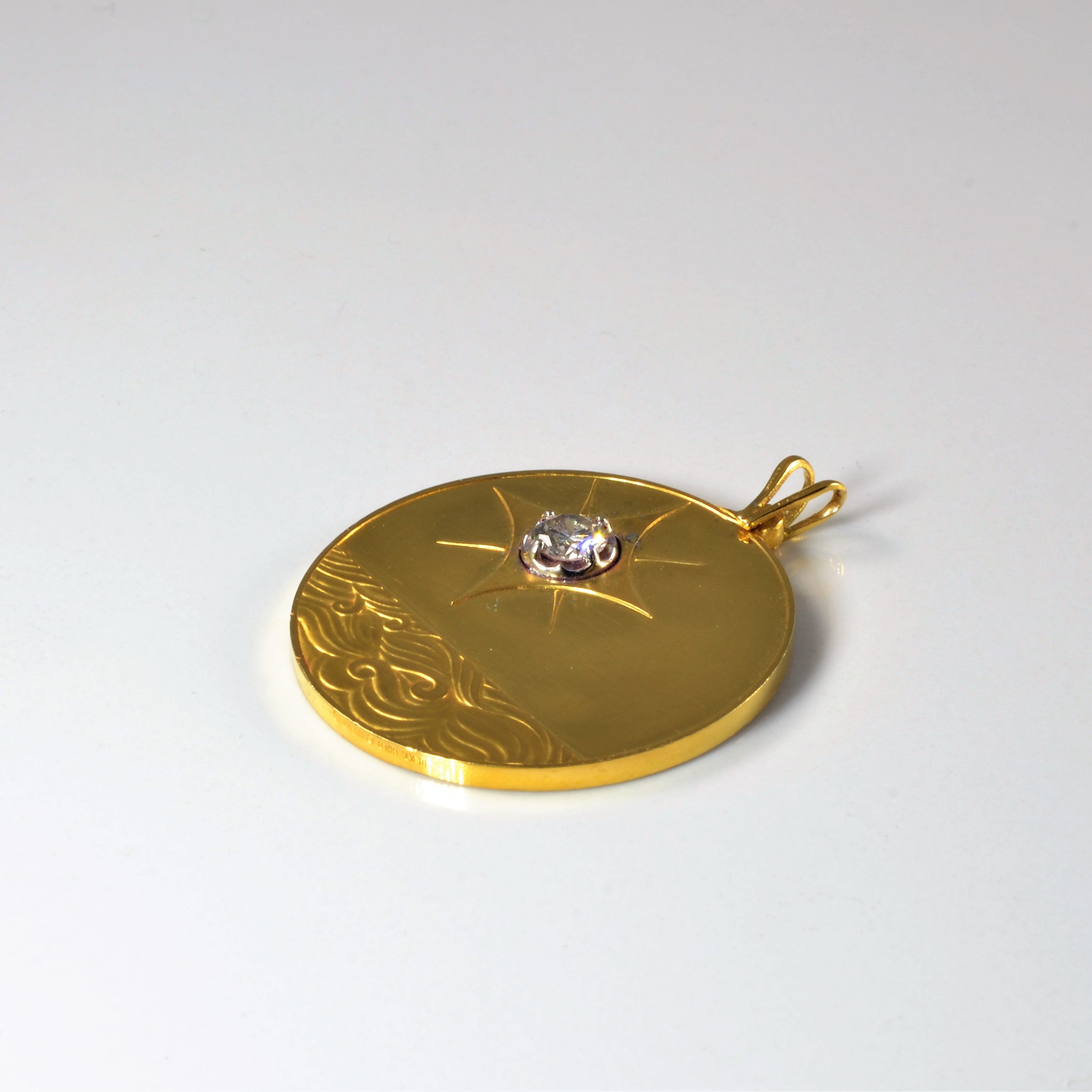 Diamond Sun & Ocean Waves Pendant | 0.43ct |