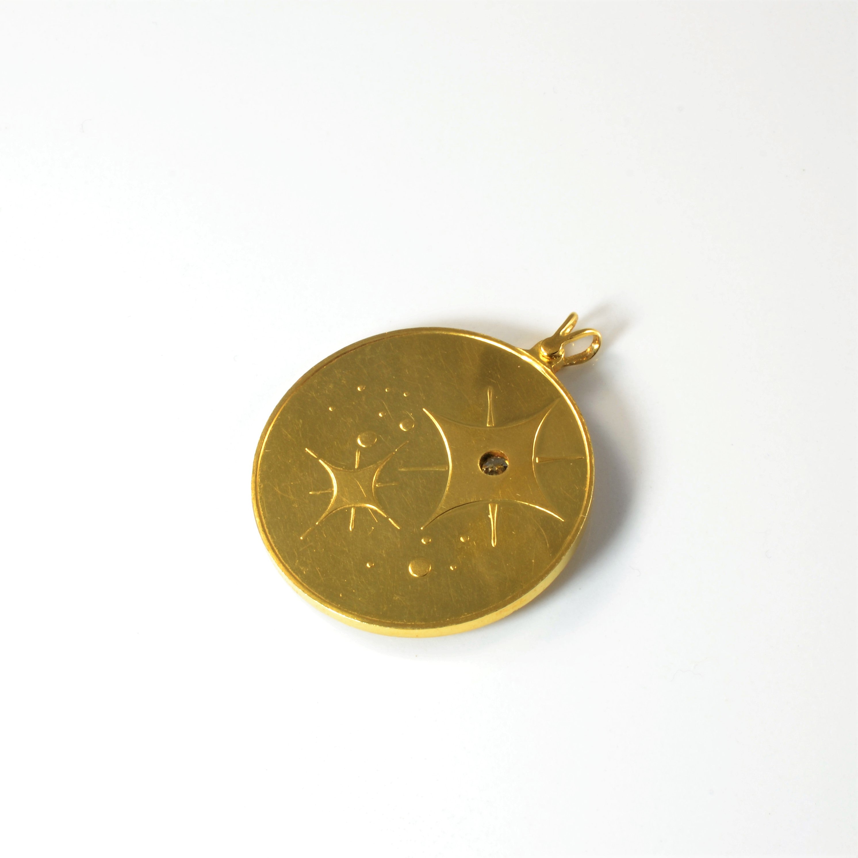Diamond Sun & Ocean Waves Pendant | 0.43ct |